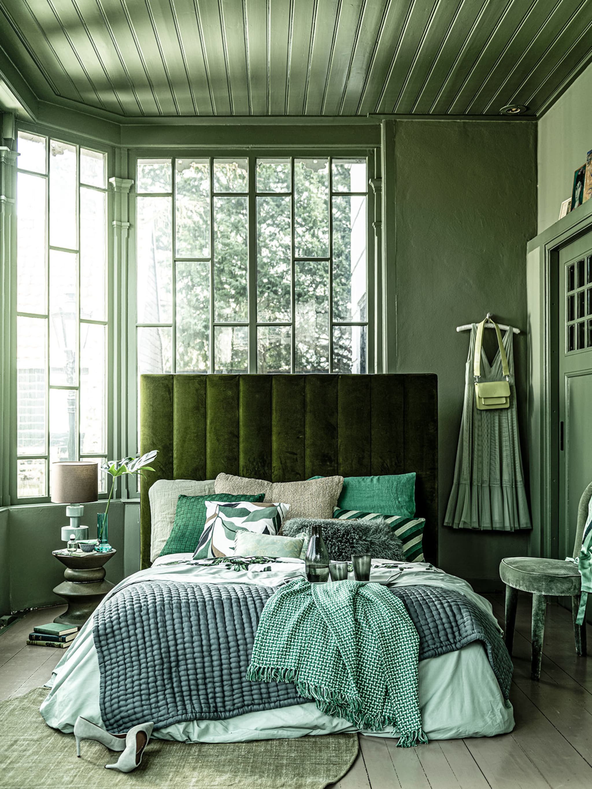 effect en toepassingen van een groene slaapkamer