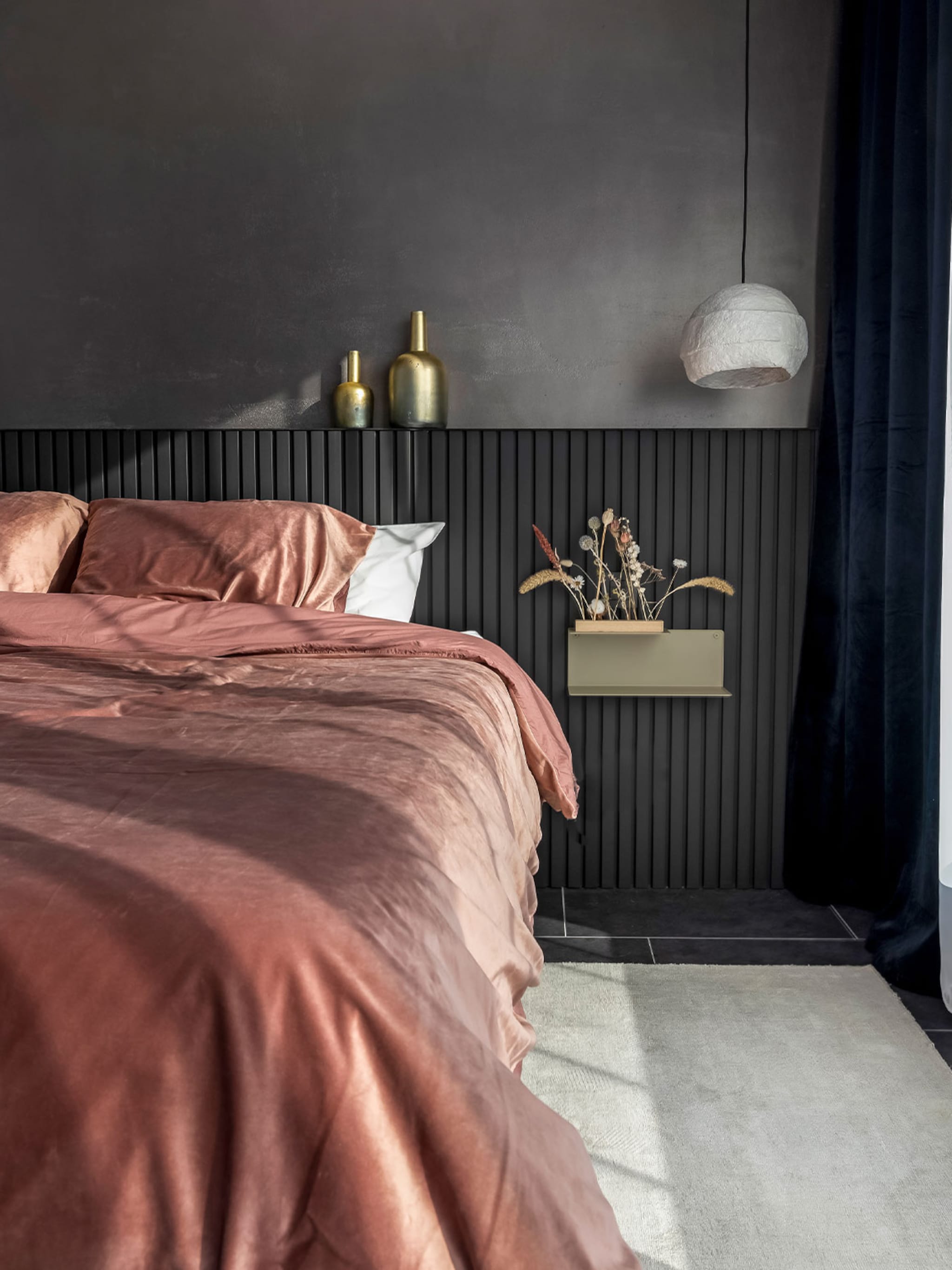 woonidee metallic verf voor een luxe sfeer in de slaapkamer
