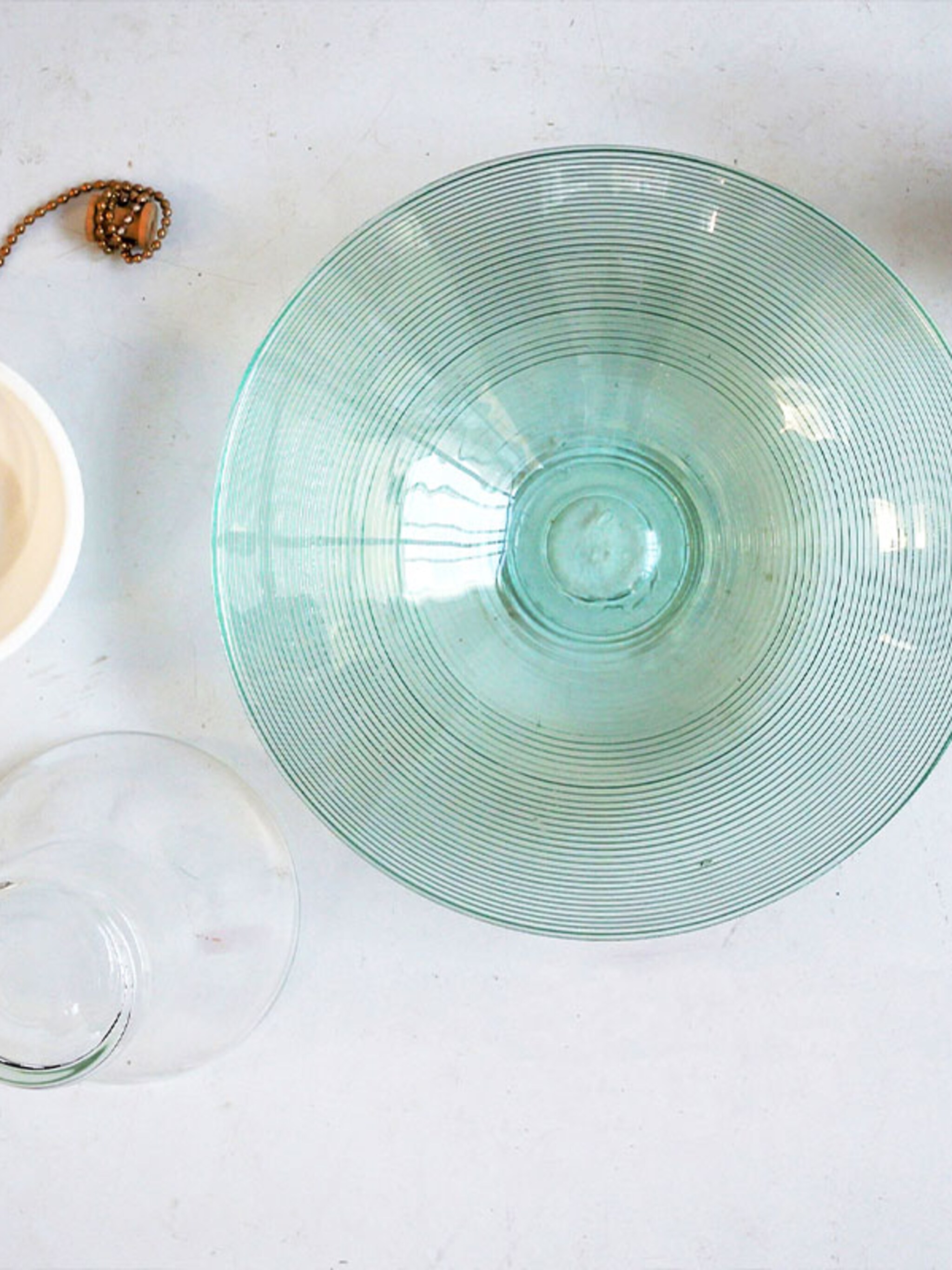 do it yourself goudkleurige fruitschaal als eyecatcher op tafel