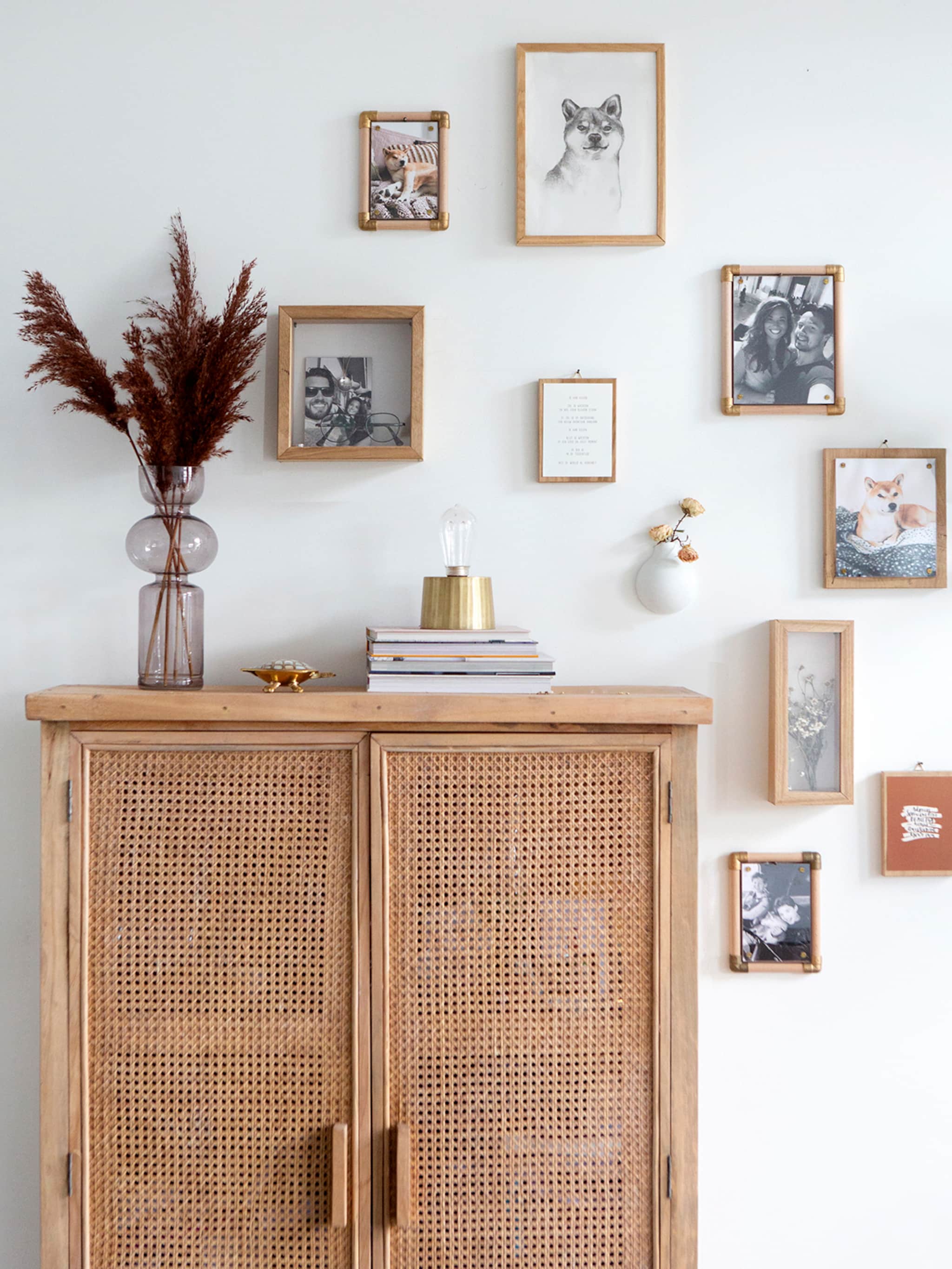 8x een vintage look met rotan kasten