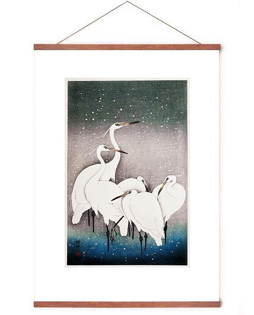 Poster In Posterhanger – Group of Egrets