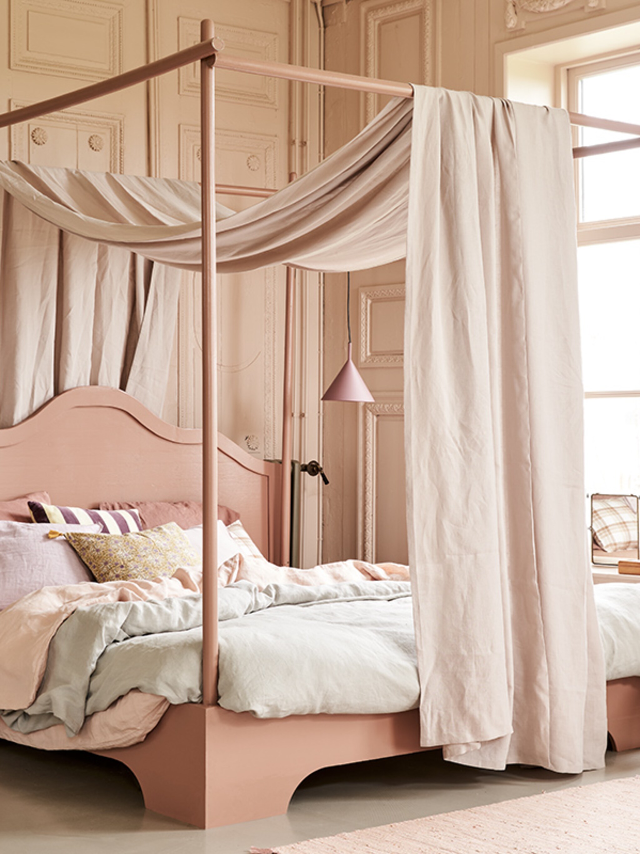 wonen op een roze wolk styling met poedertinten