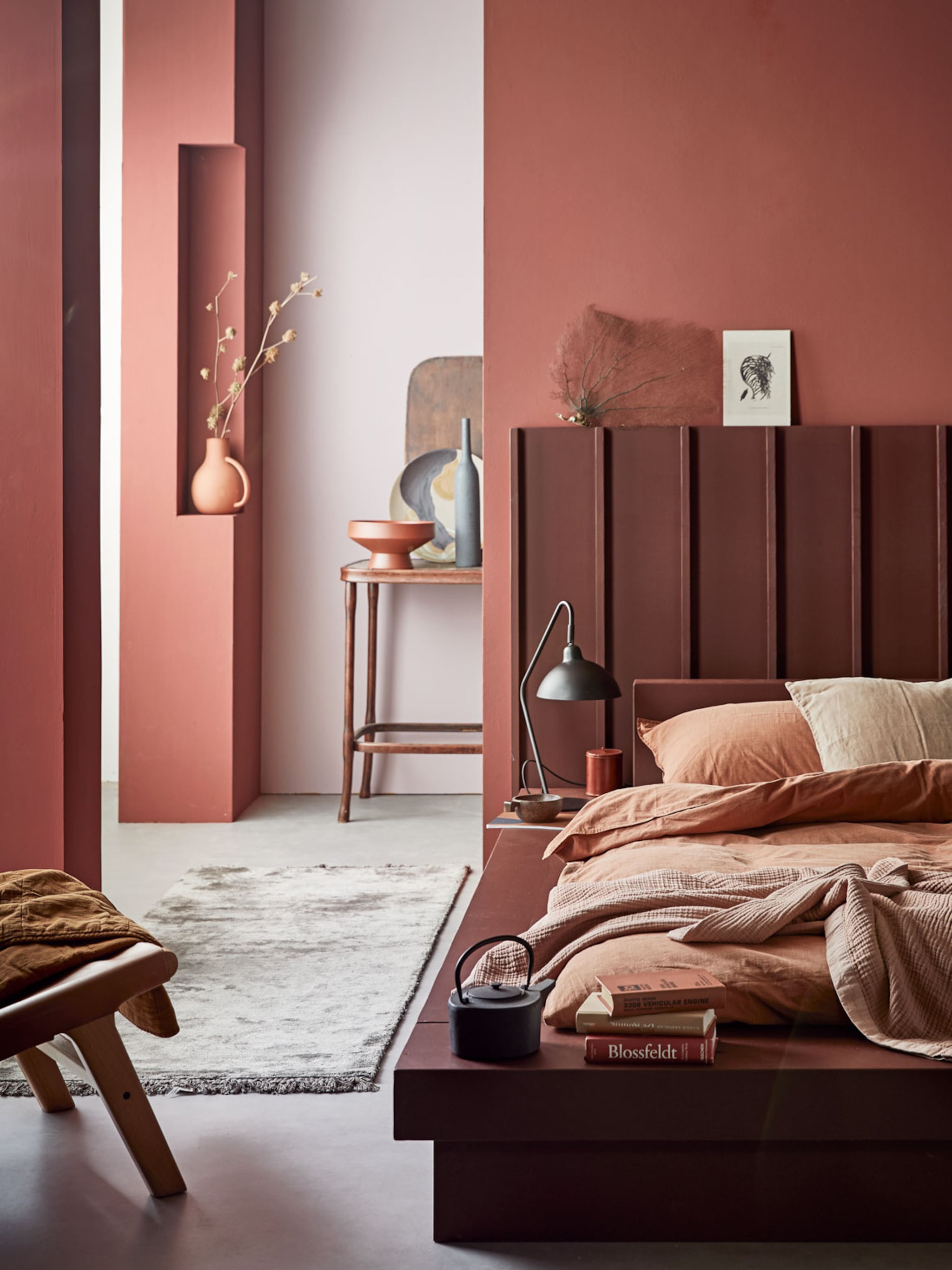 kleur van de liefde rood in het interieur