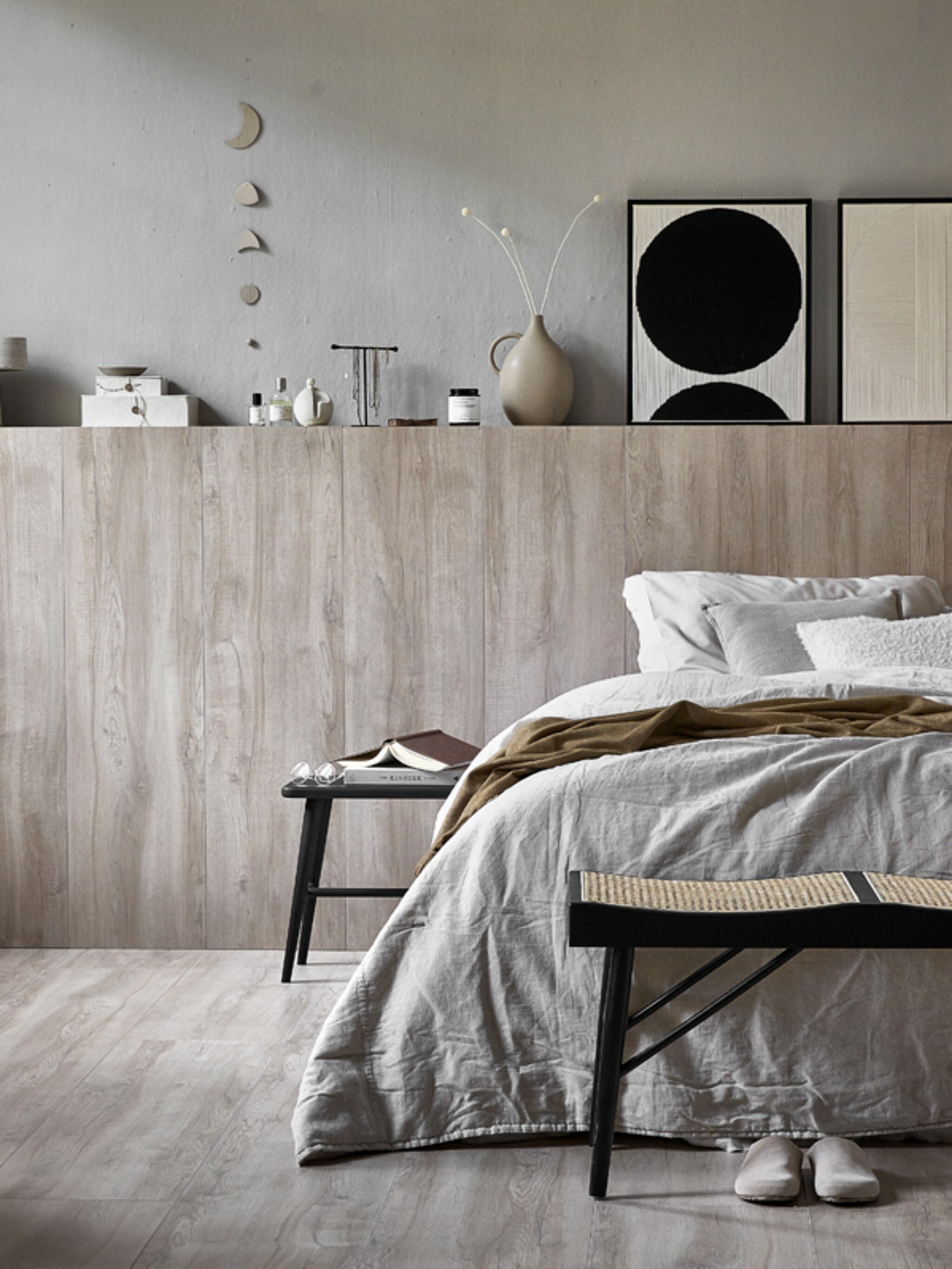 de magie van een slaapkamer in rustgevende kleuren
