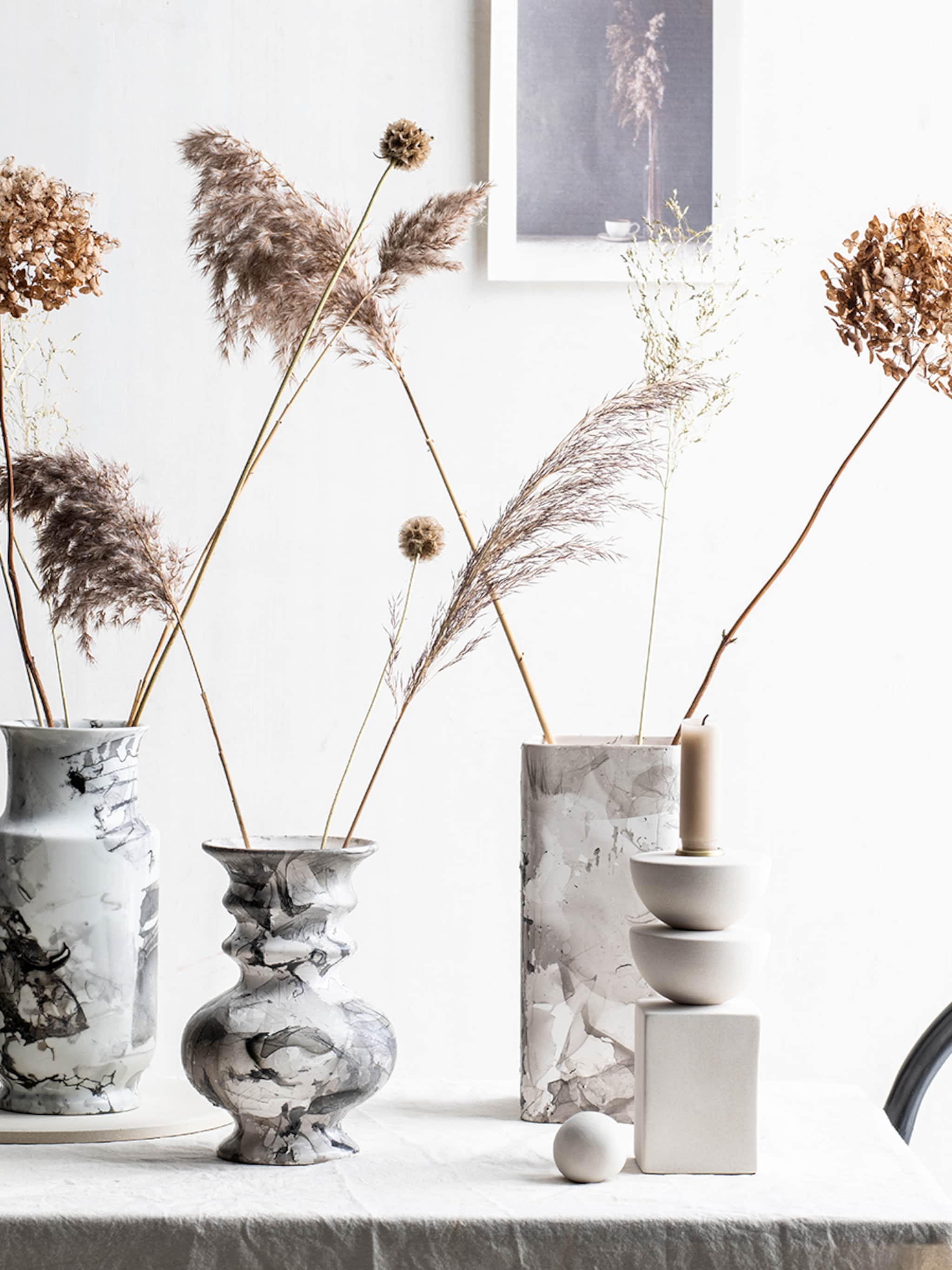 diy vazen met marmerlook