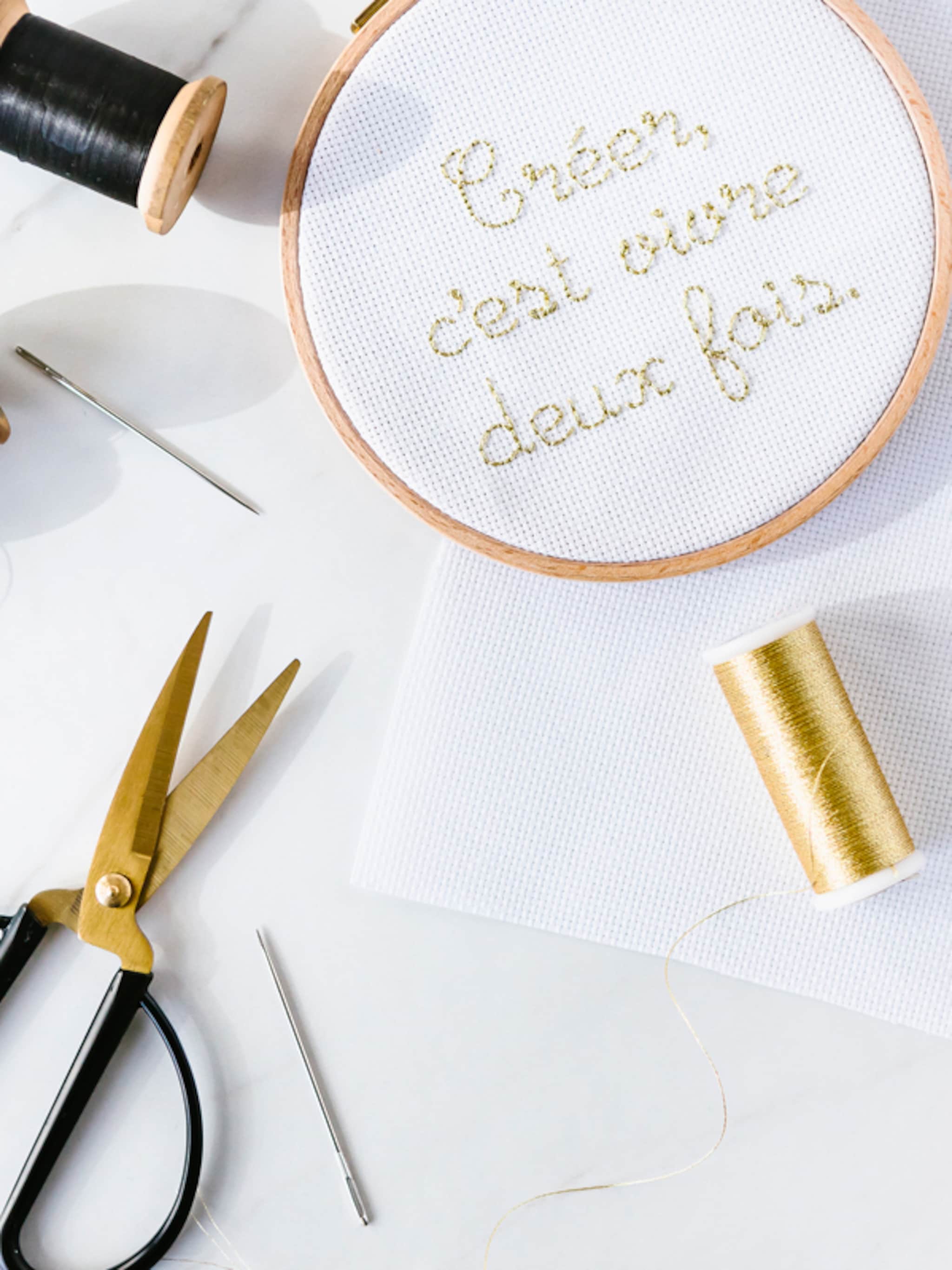 diy borduurringen met quote