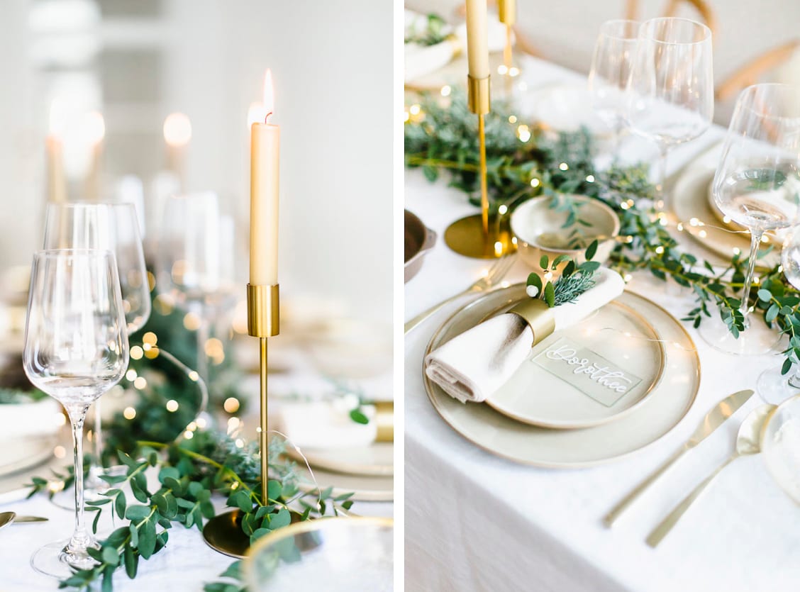 Set wijnglazen: Charisma (). Wijnkaraf: Mendoza (). Natuurlijk keramiek: combinatie van de Natural Relic en de feestelijke Black &amp; Gold collectie (). Bestekset: Champagne Prestige (). Kandelaars: Pillar Goud (). Servetringen: Centro Goud (). Goud-glazen: Glint schalen ().
