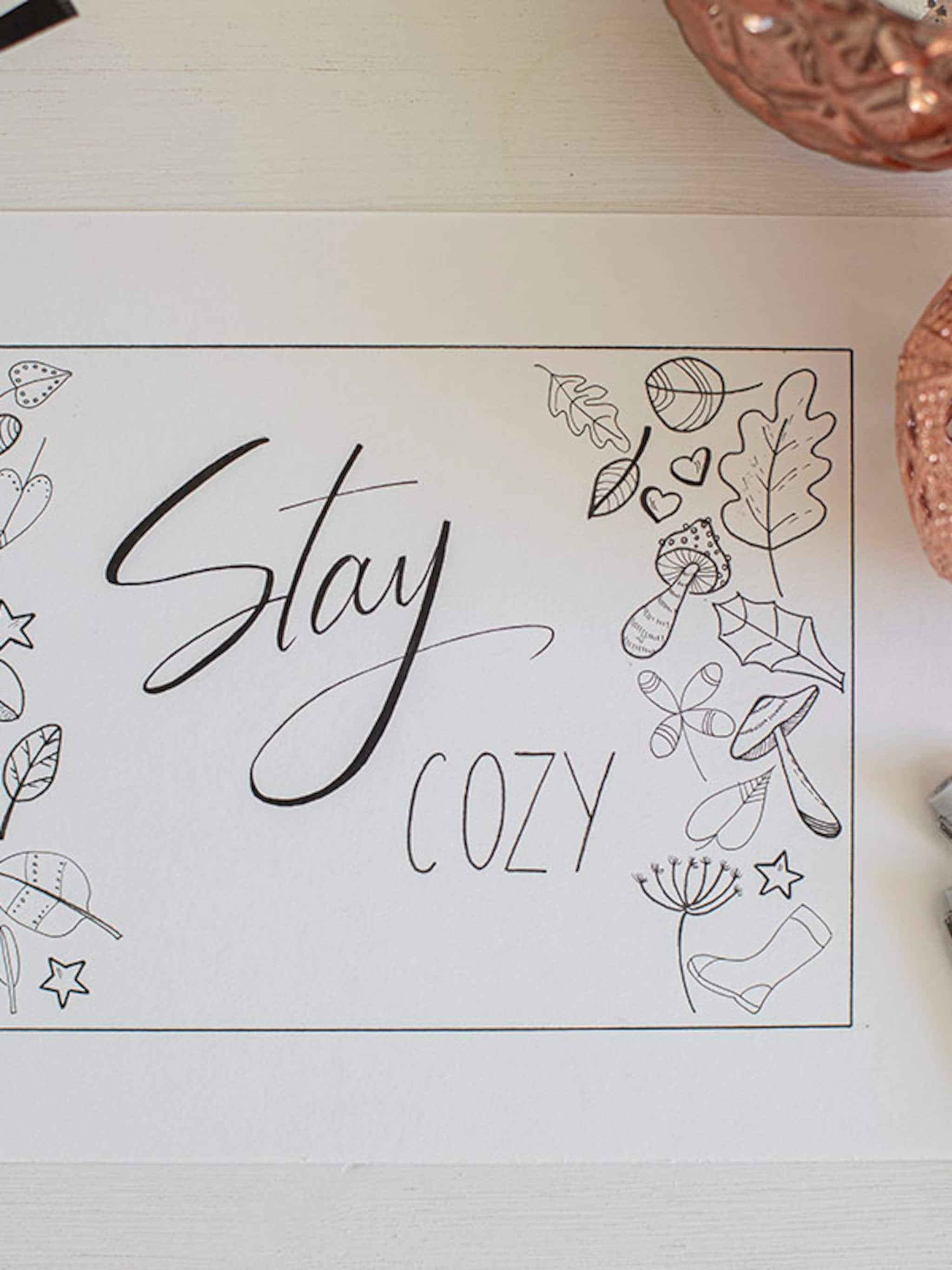 doodle art met een streepje herfst