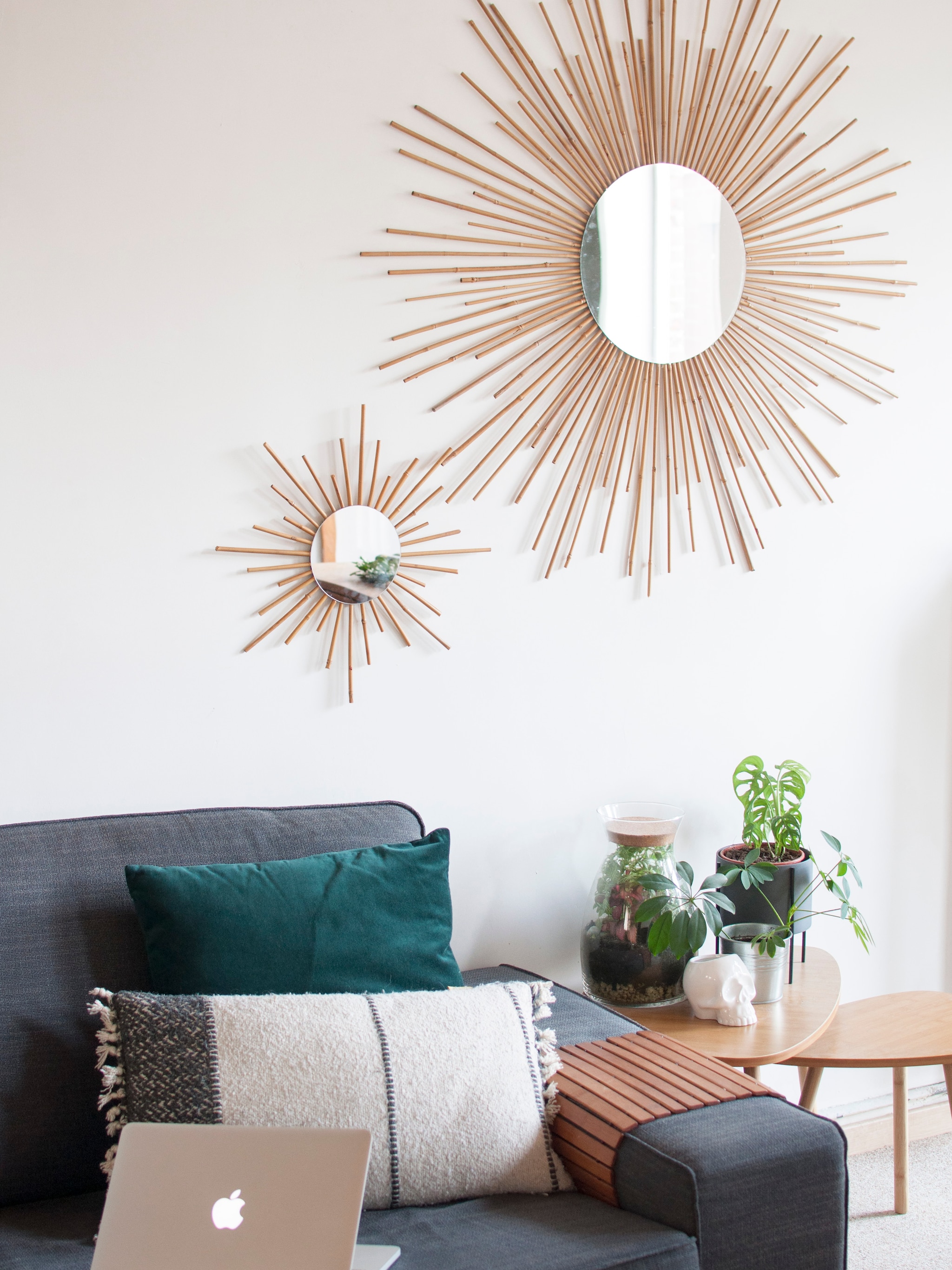 diy zonnige bamboespiegel