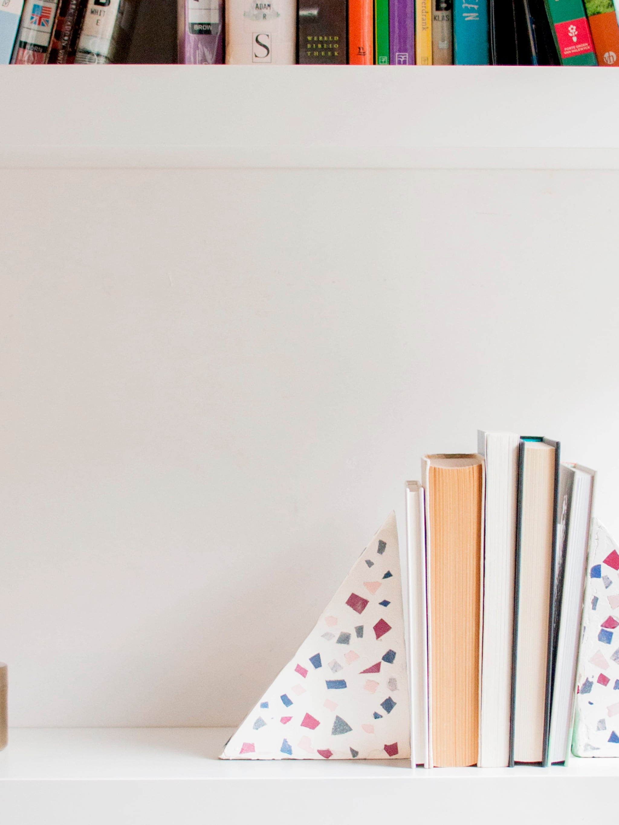 diy terrazzo boekensteunen