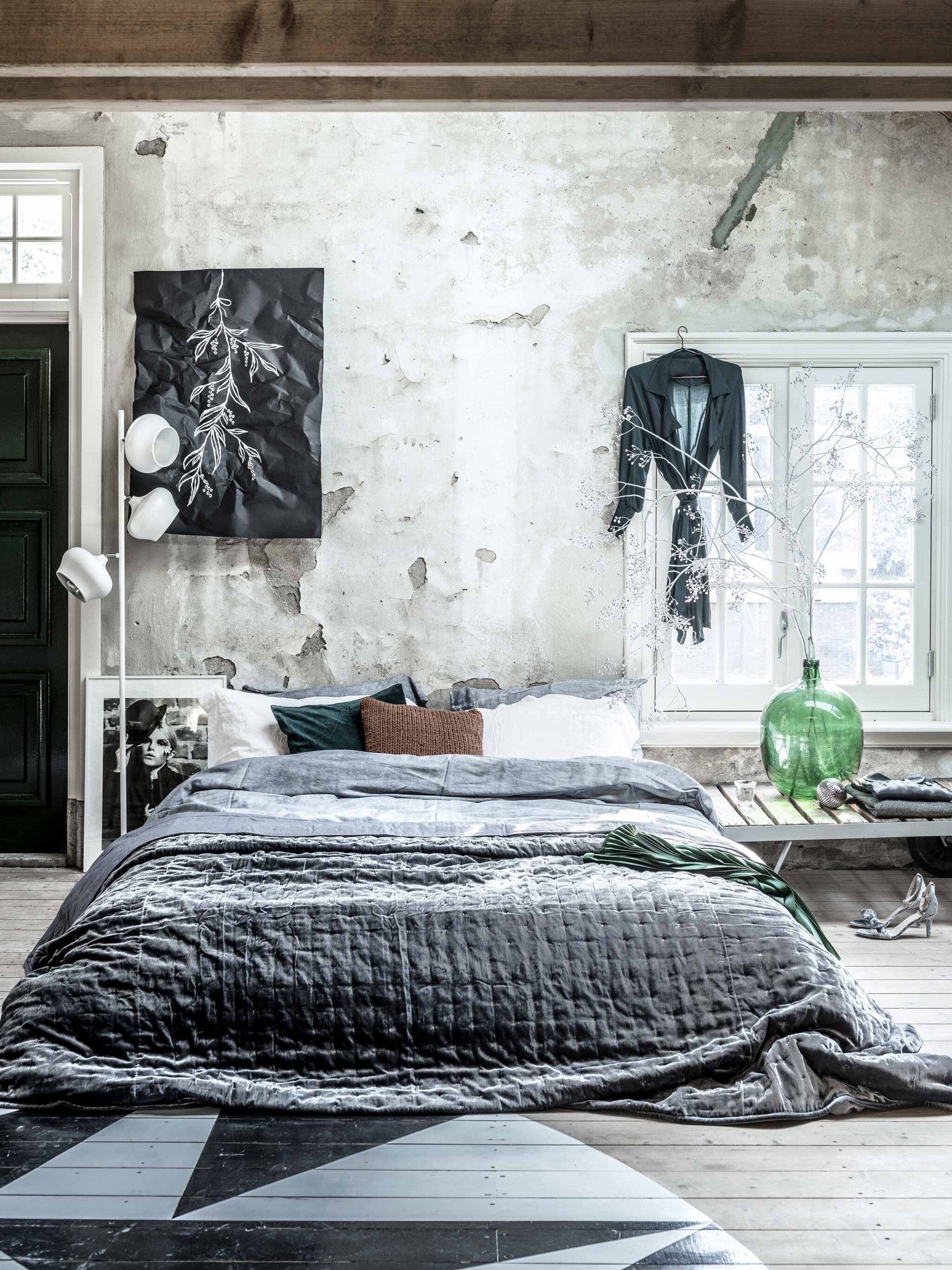 diy mistletoe poster winterproof in de slaapkamer