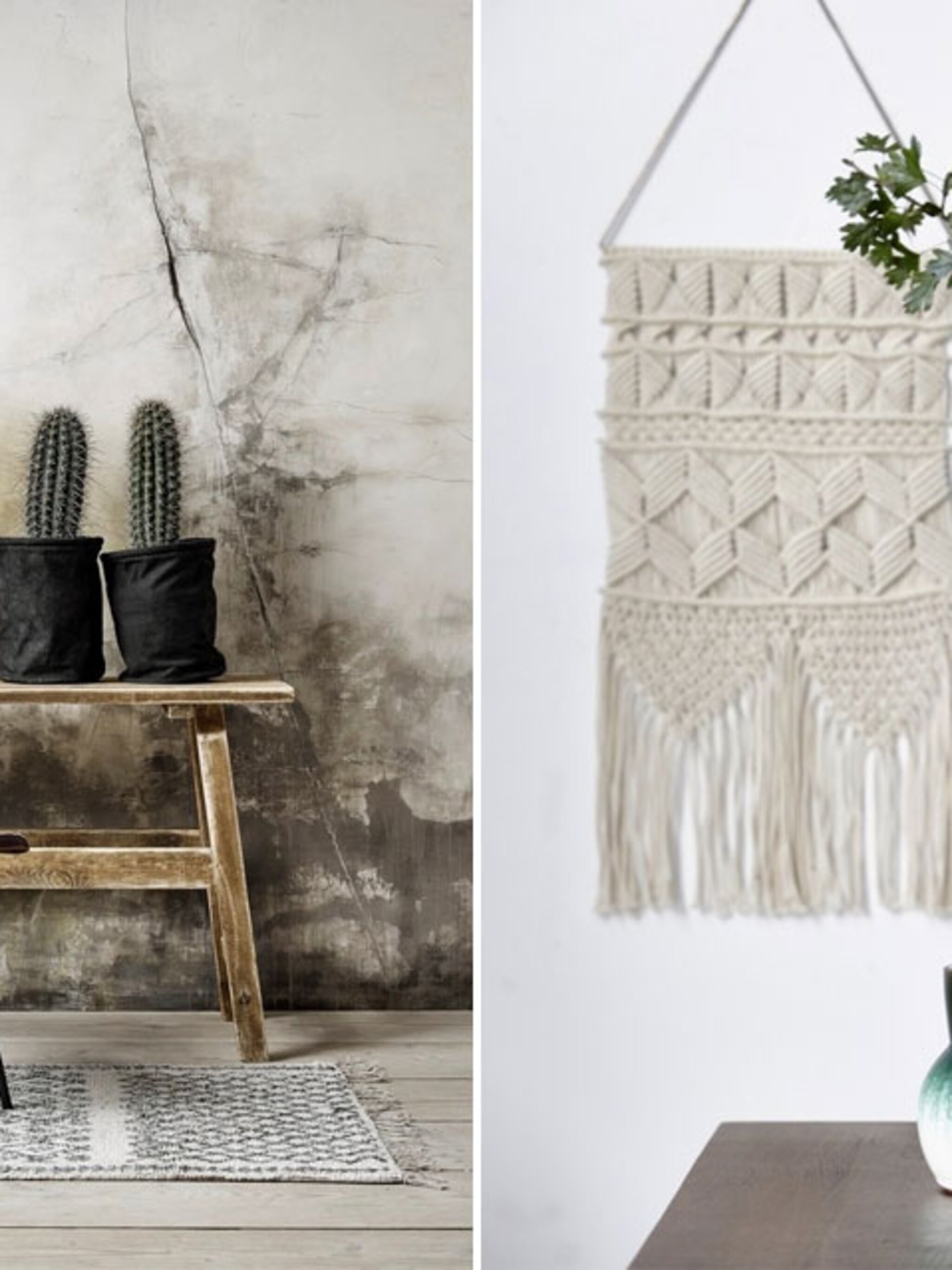 decoratie macrame en ander knoopwerk