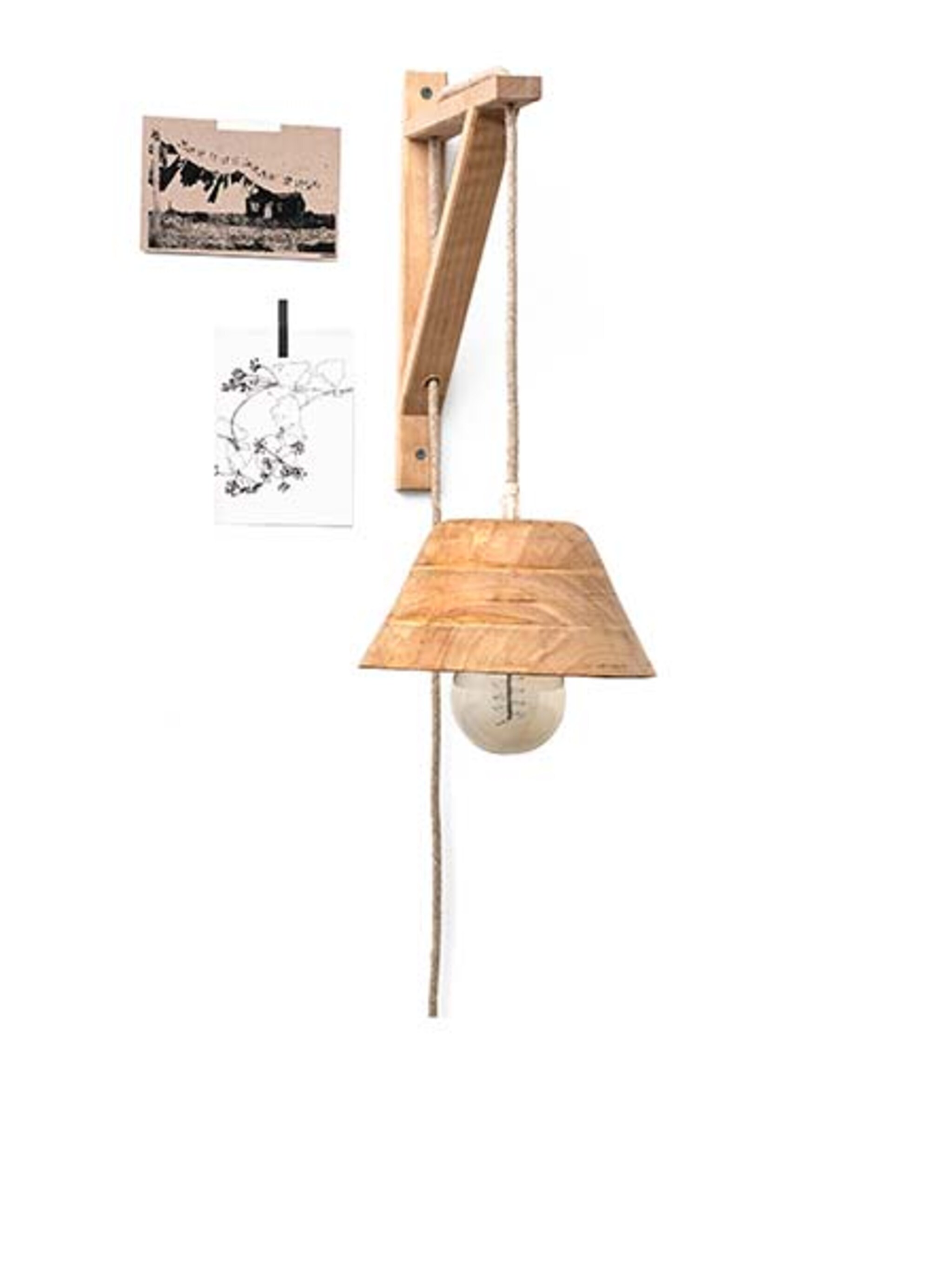 deze basic lamp van hout maak je zelf