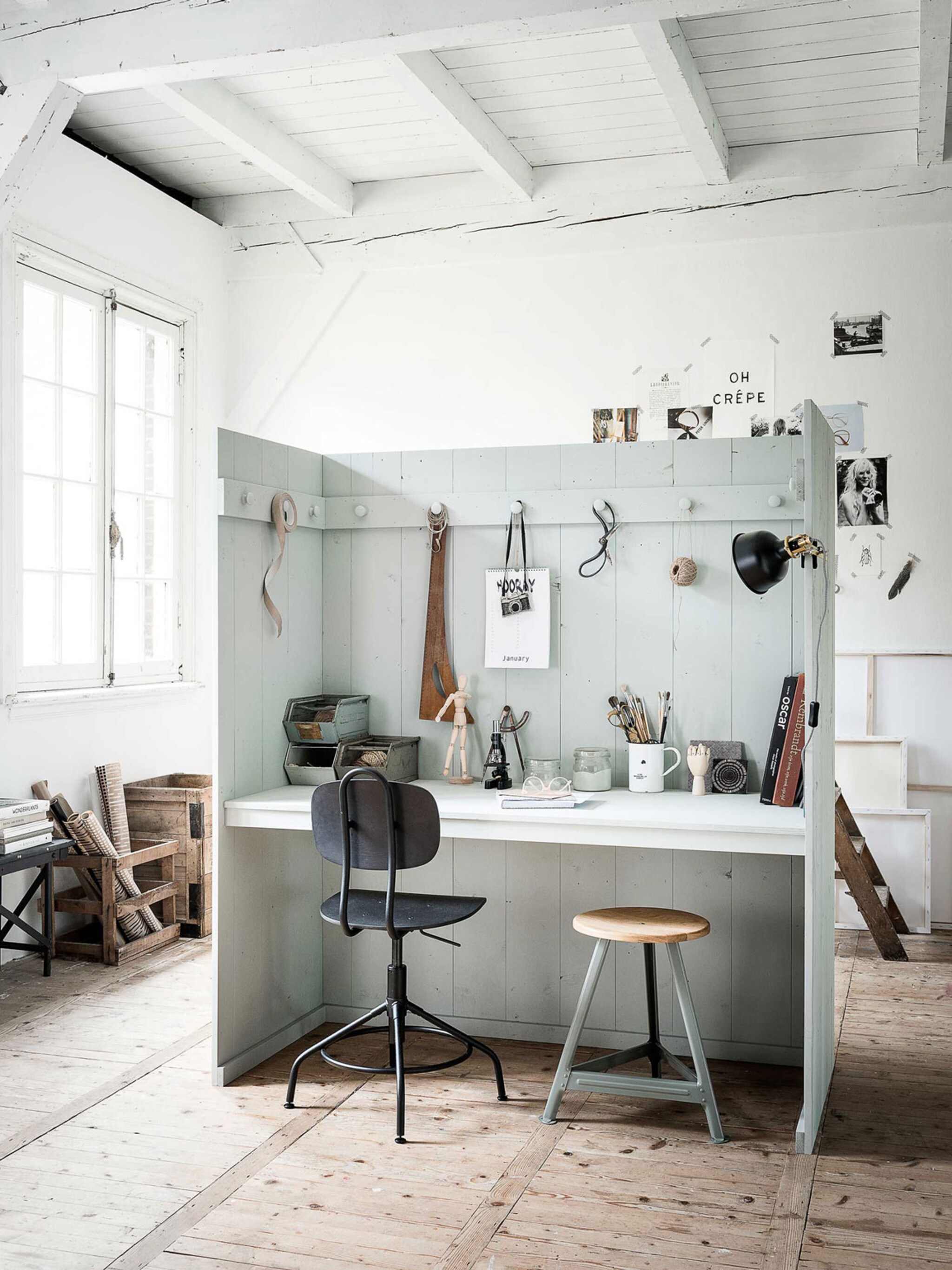 diy werkplek van hout