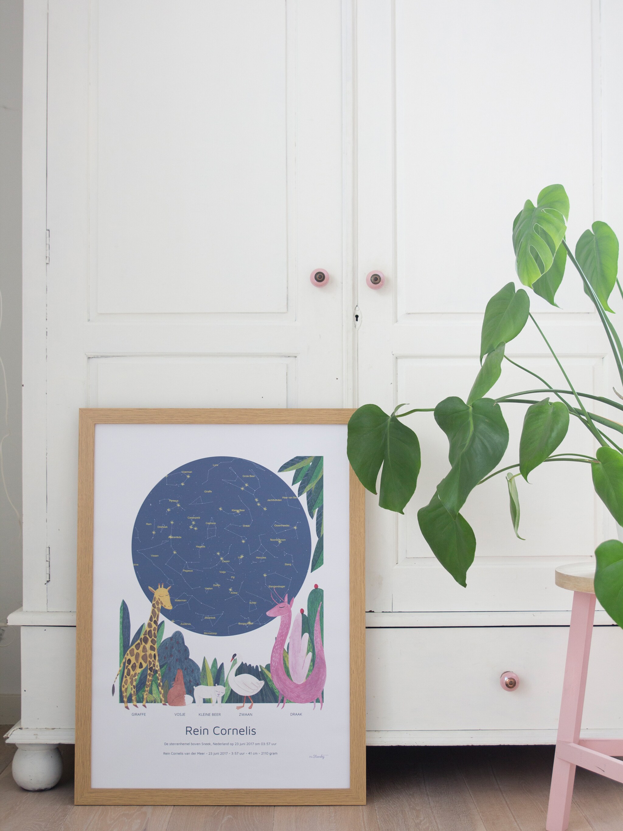 poster van mrstarskyamsterdam als kraamcadeau