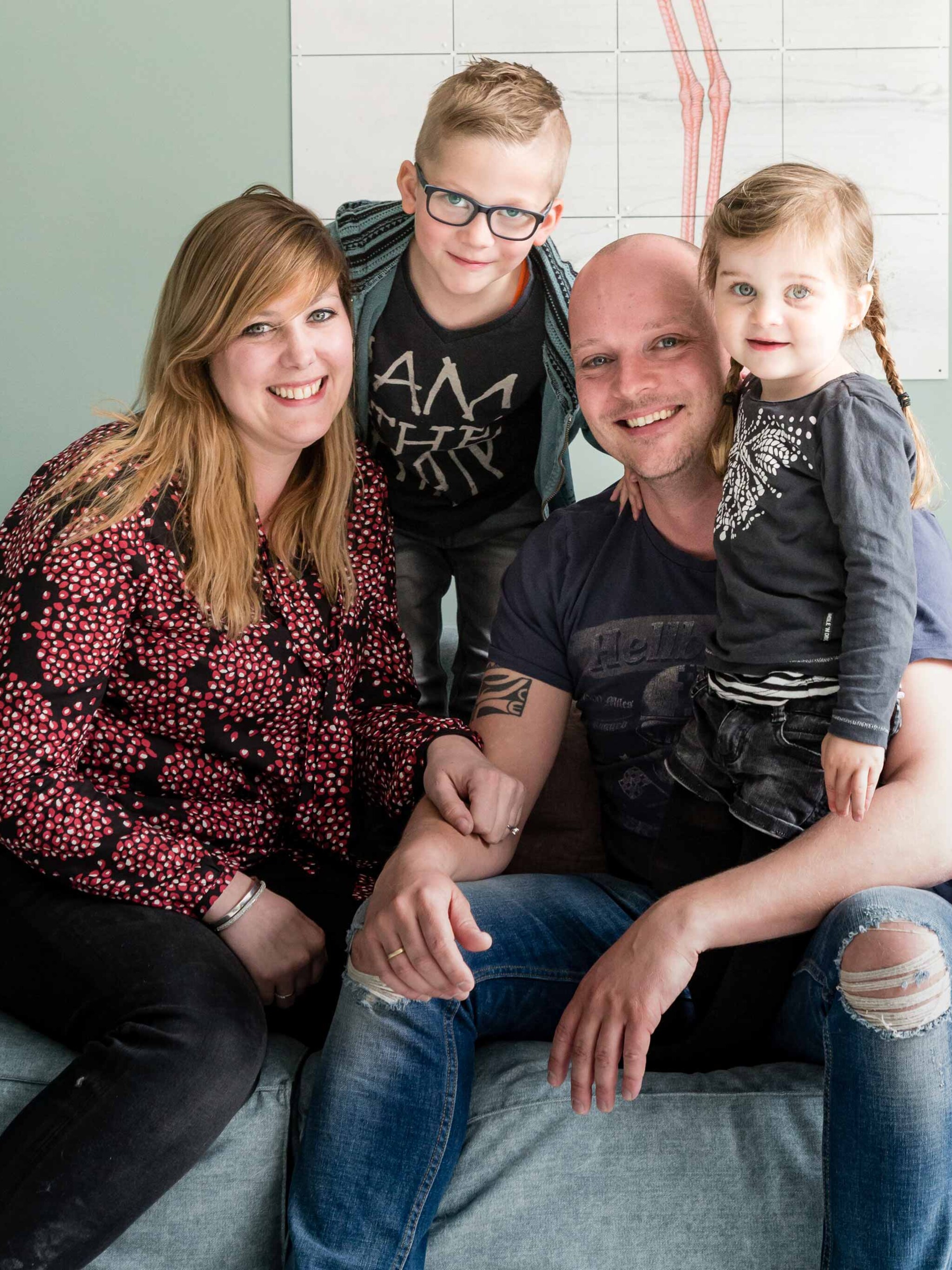make over in groene pasteltinten met loungehoek