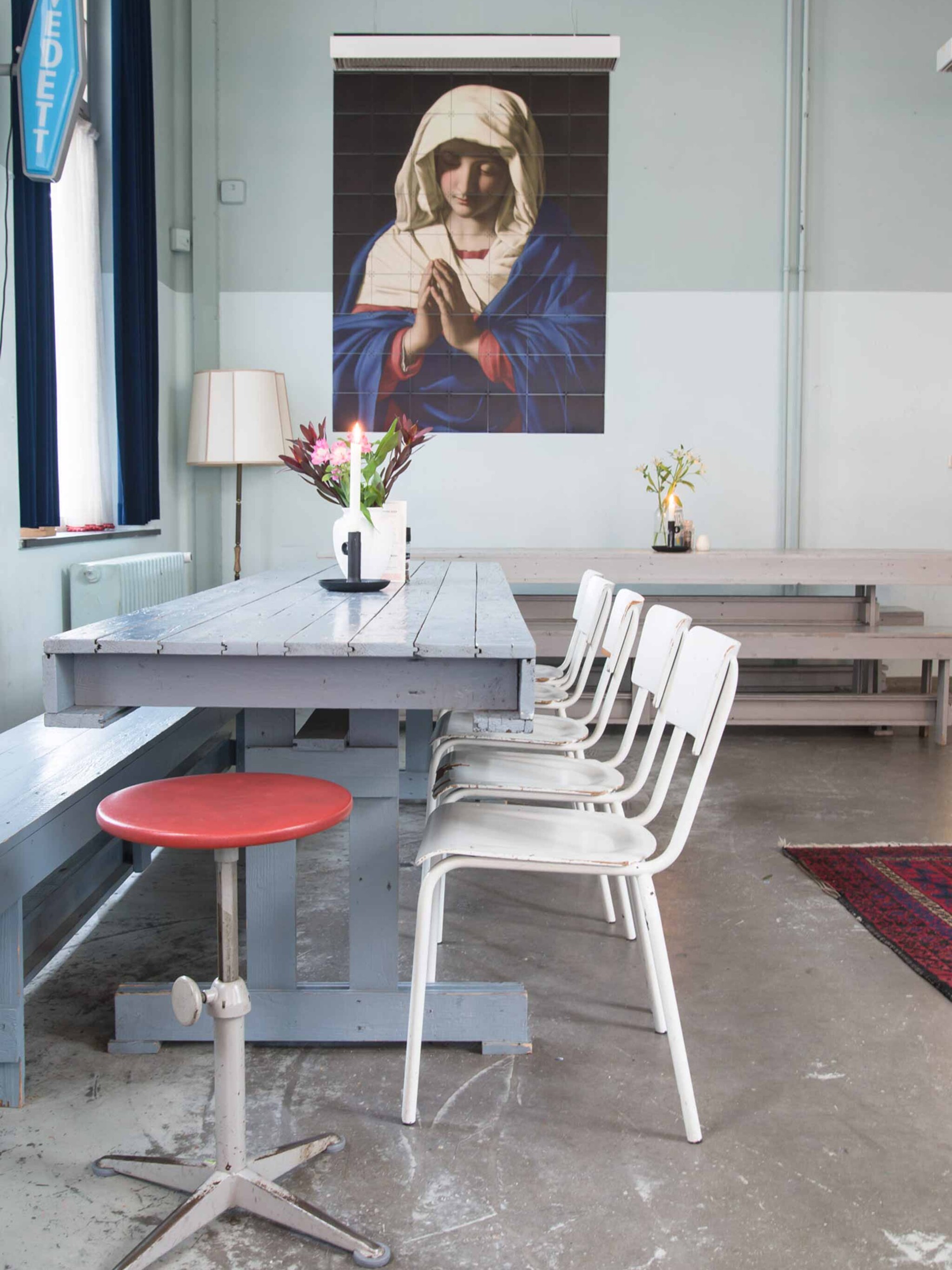 eten in een voormalig sanatorium bij mariapaviljoen