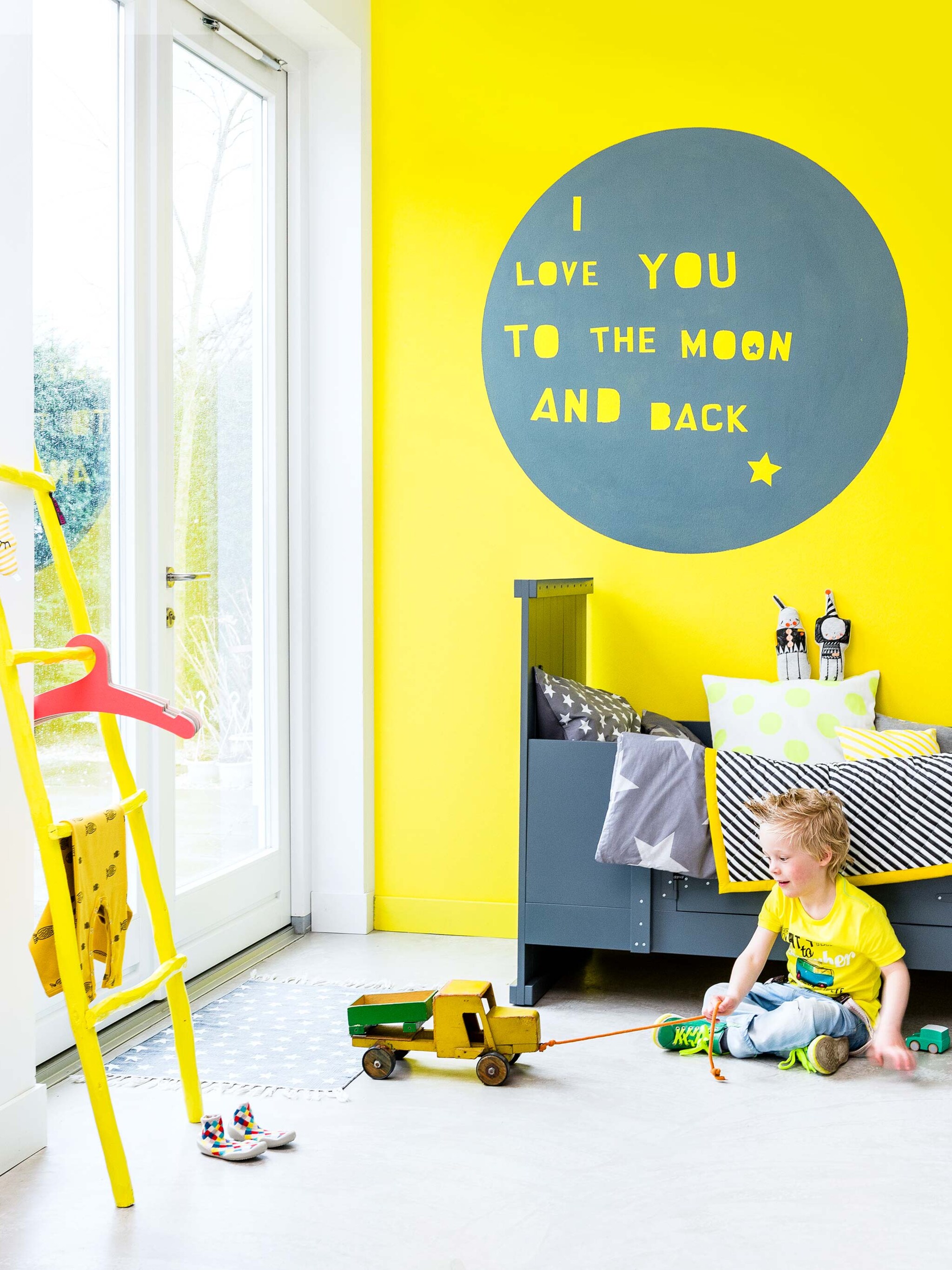 muurtekening in de kinderkamer