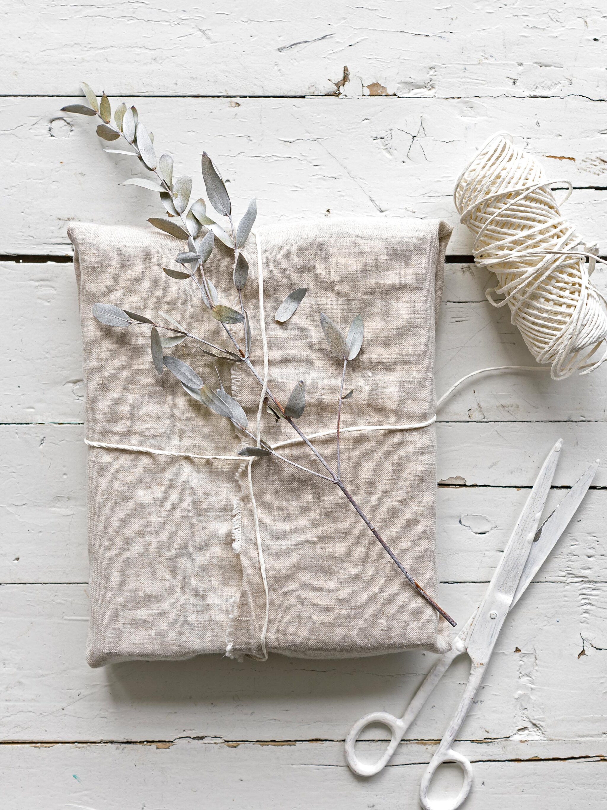 diy cadeautje inpakken in stof