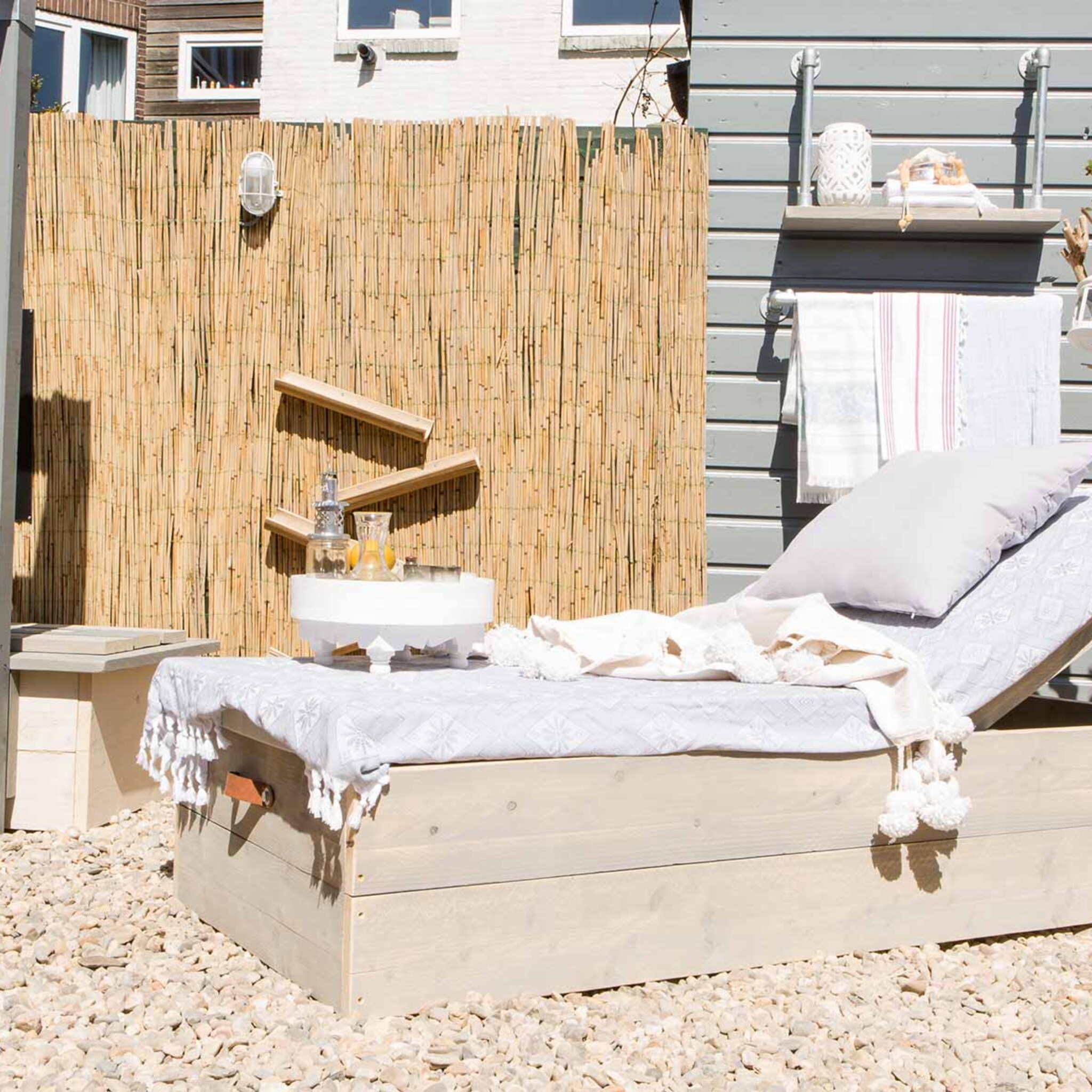 kindvriendelijke tuin met strandallure