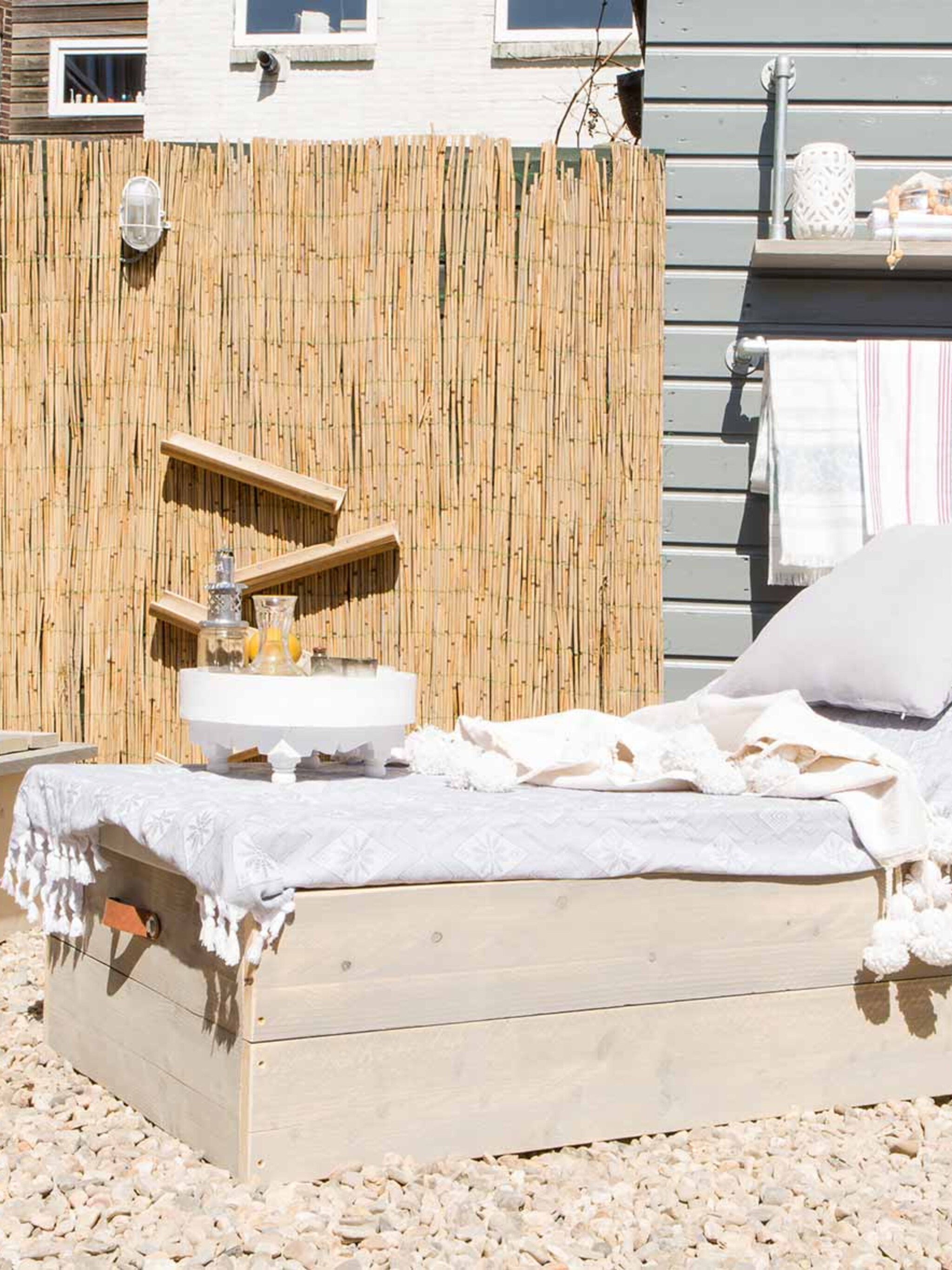 kindvriendelijke tuin met strandallure