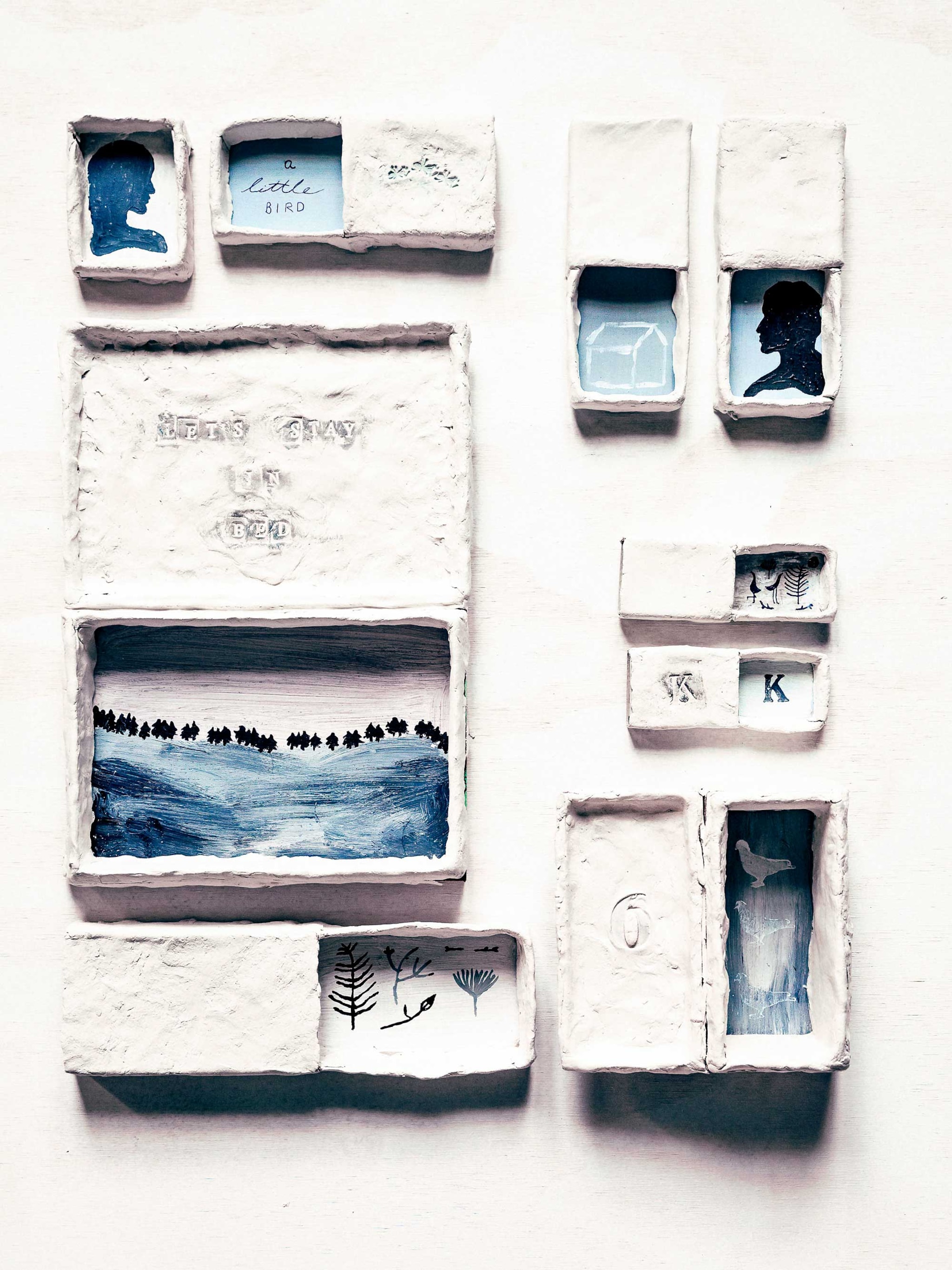 schatkistjes doosjes van klei