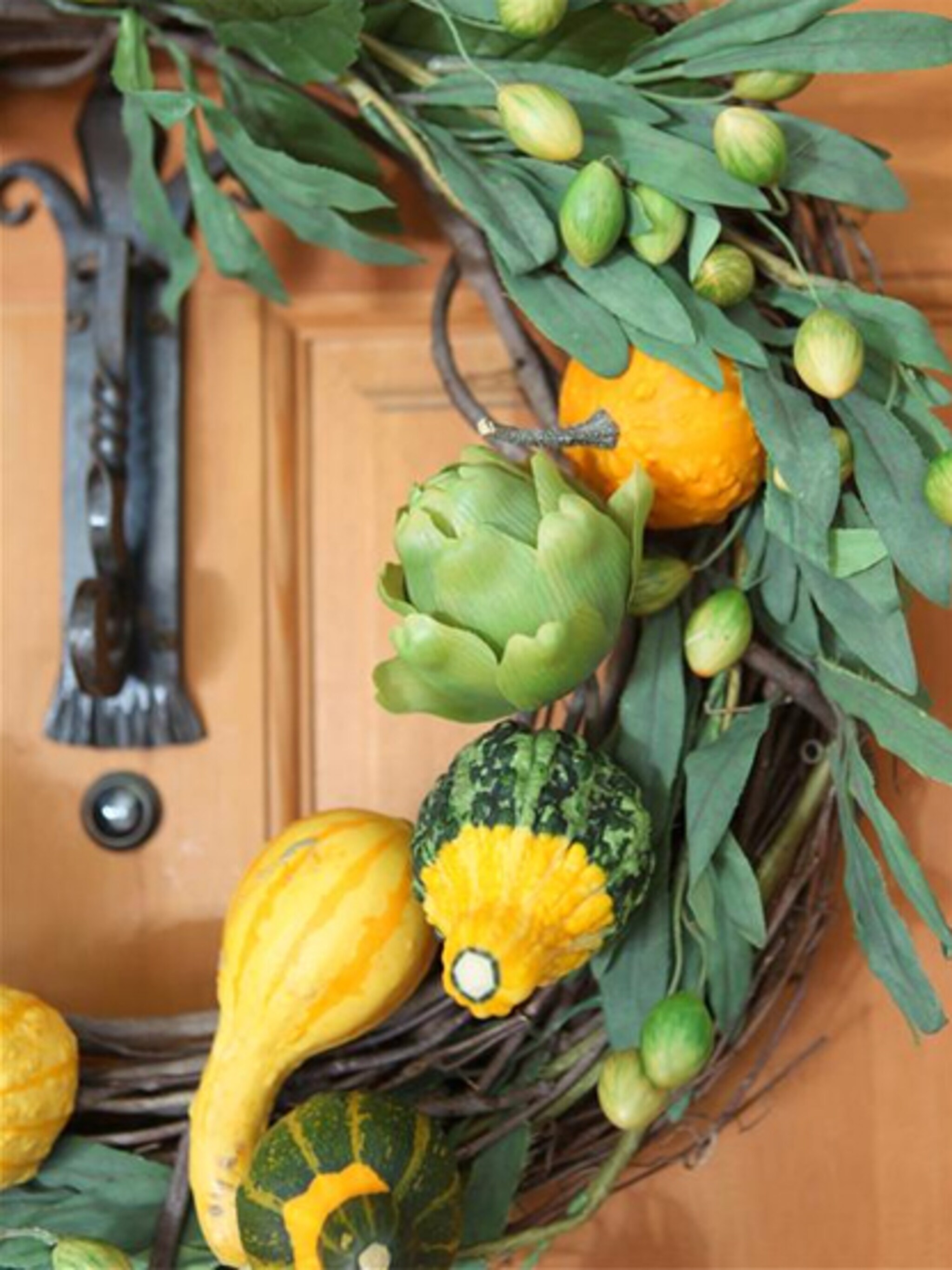 herfstkrans met pompoenen