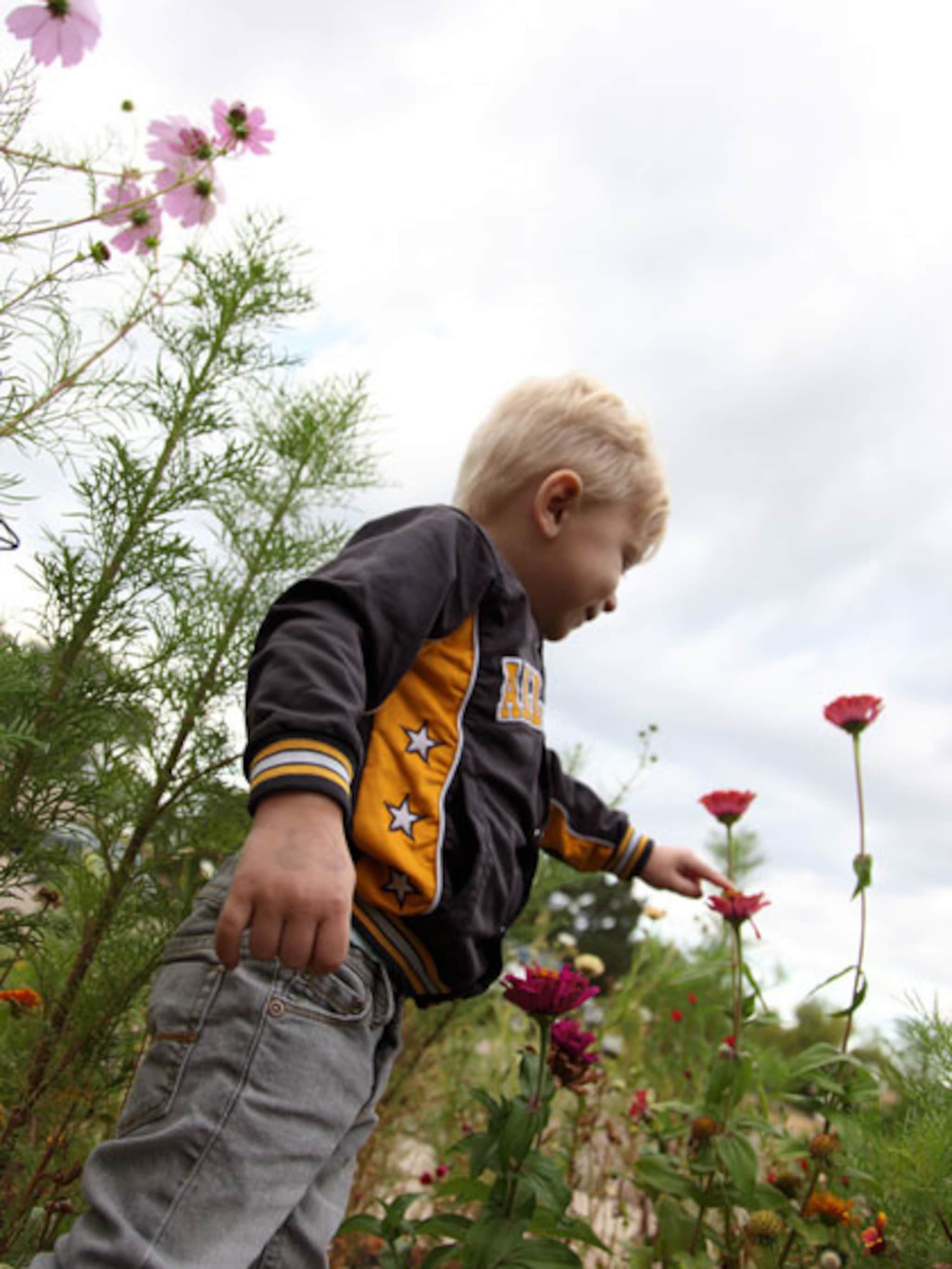spelen in de tuin