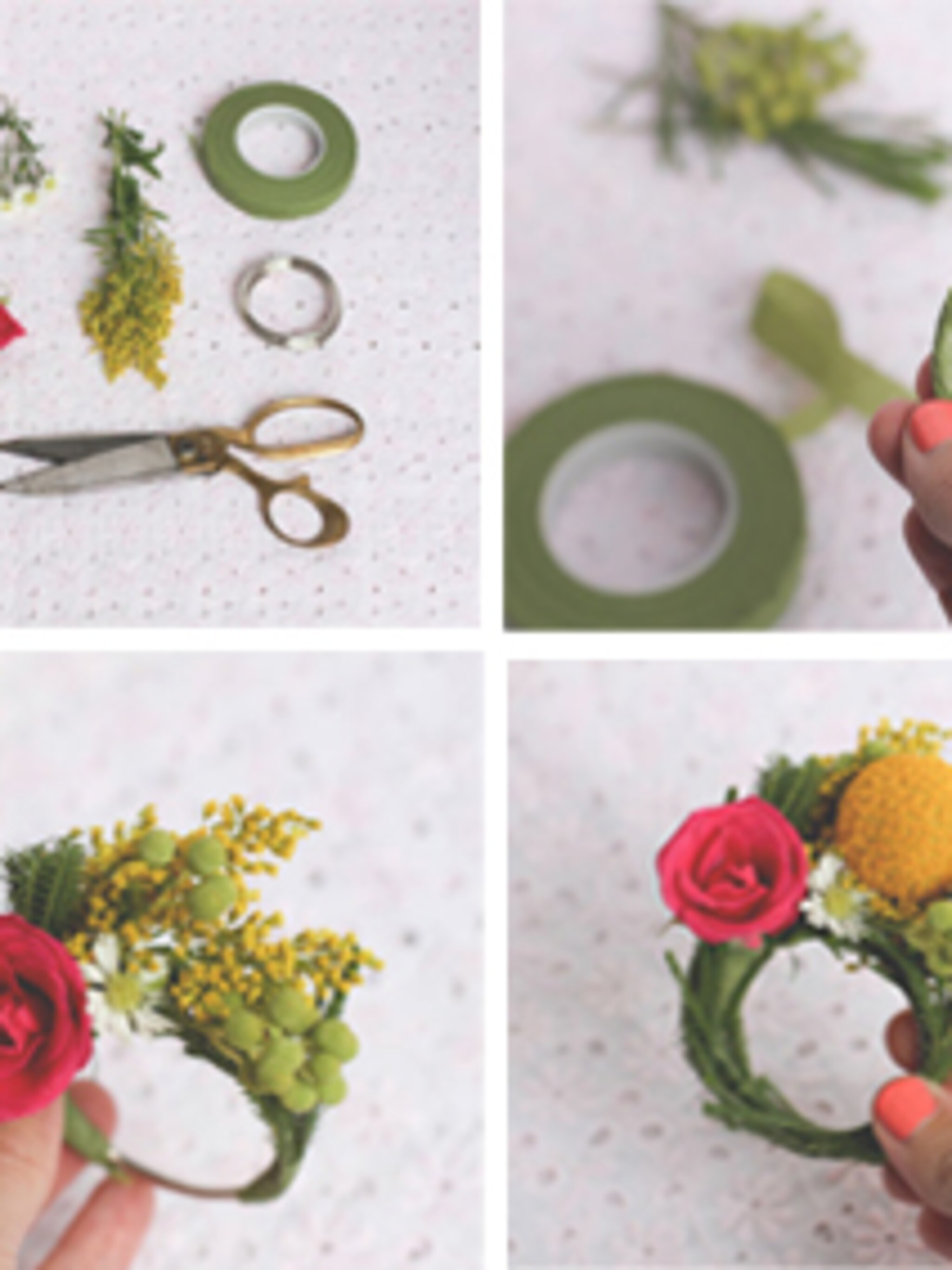 diy bloemen servetring