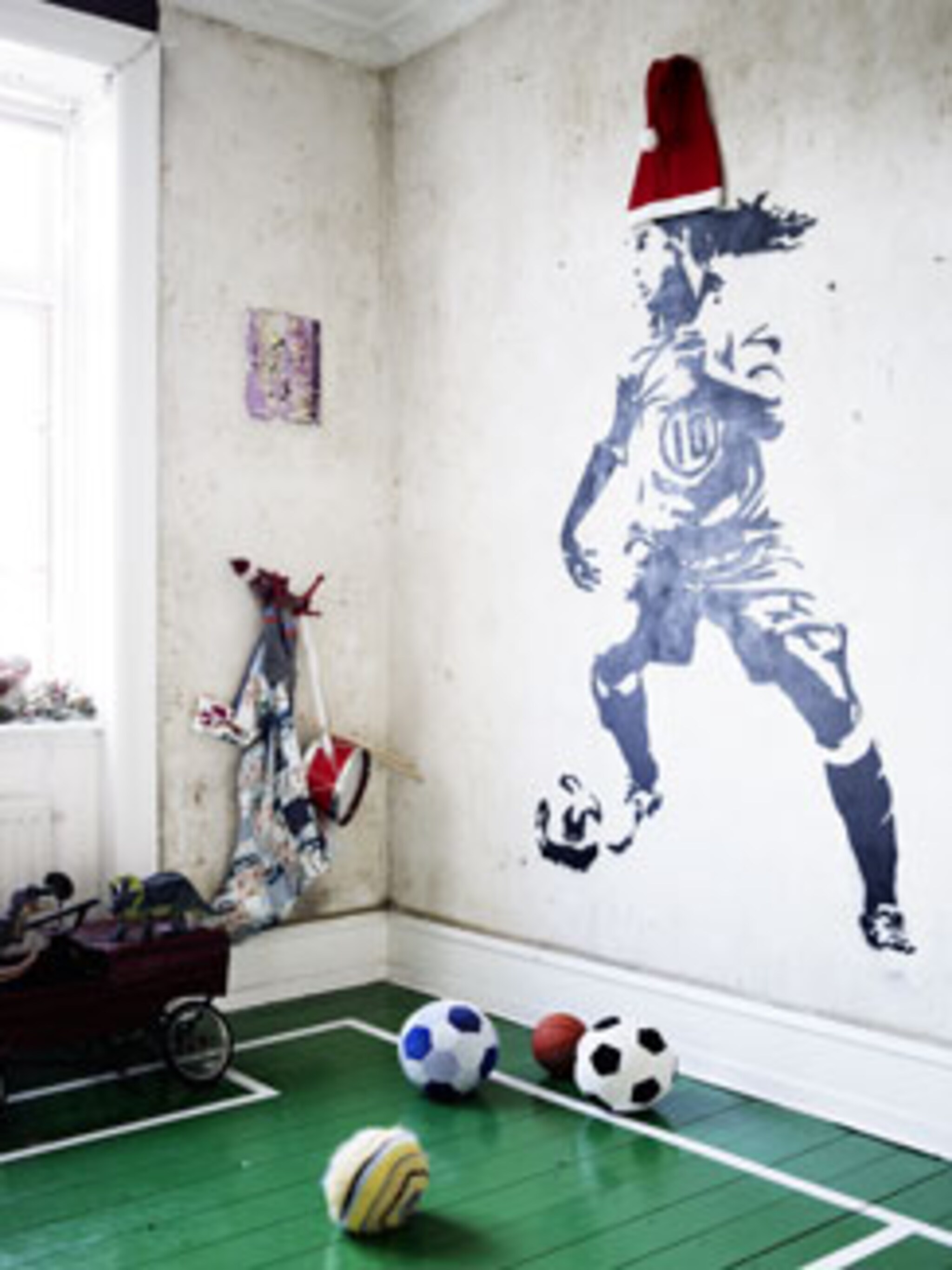 xl sjabloon op de muur