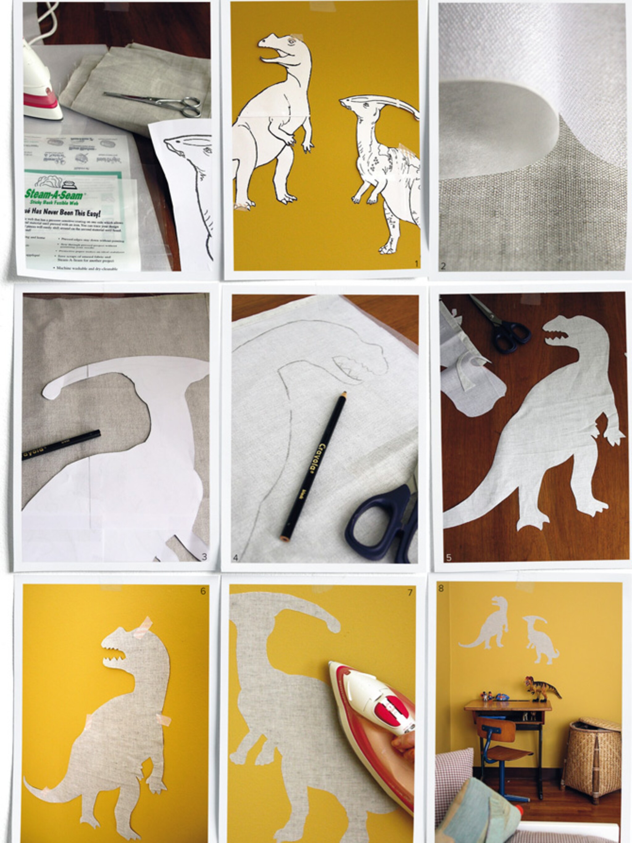 maak zelf dino muurstickers