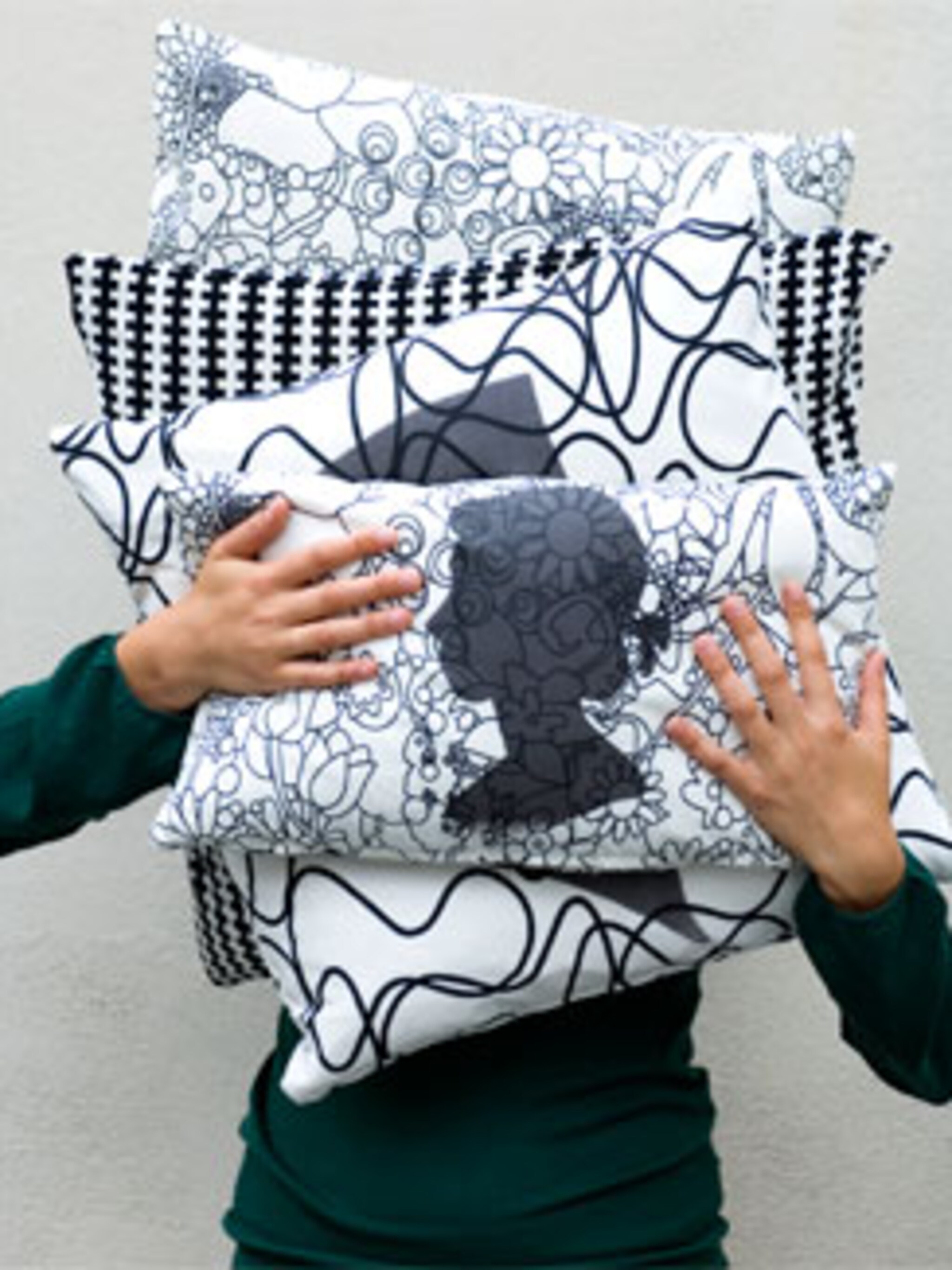 kussensloop met silhouet maken