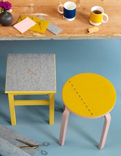 Krukje bekleden met vilt