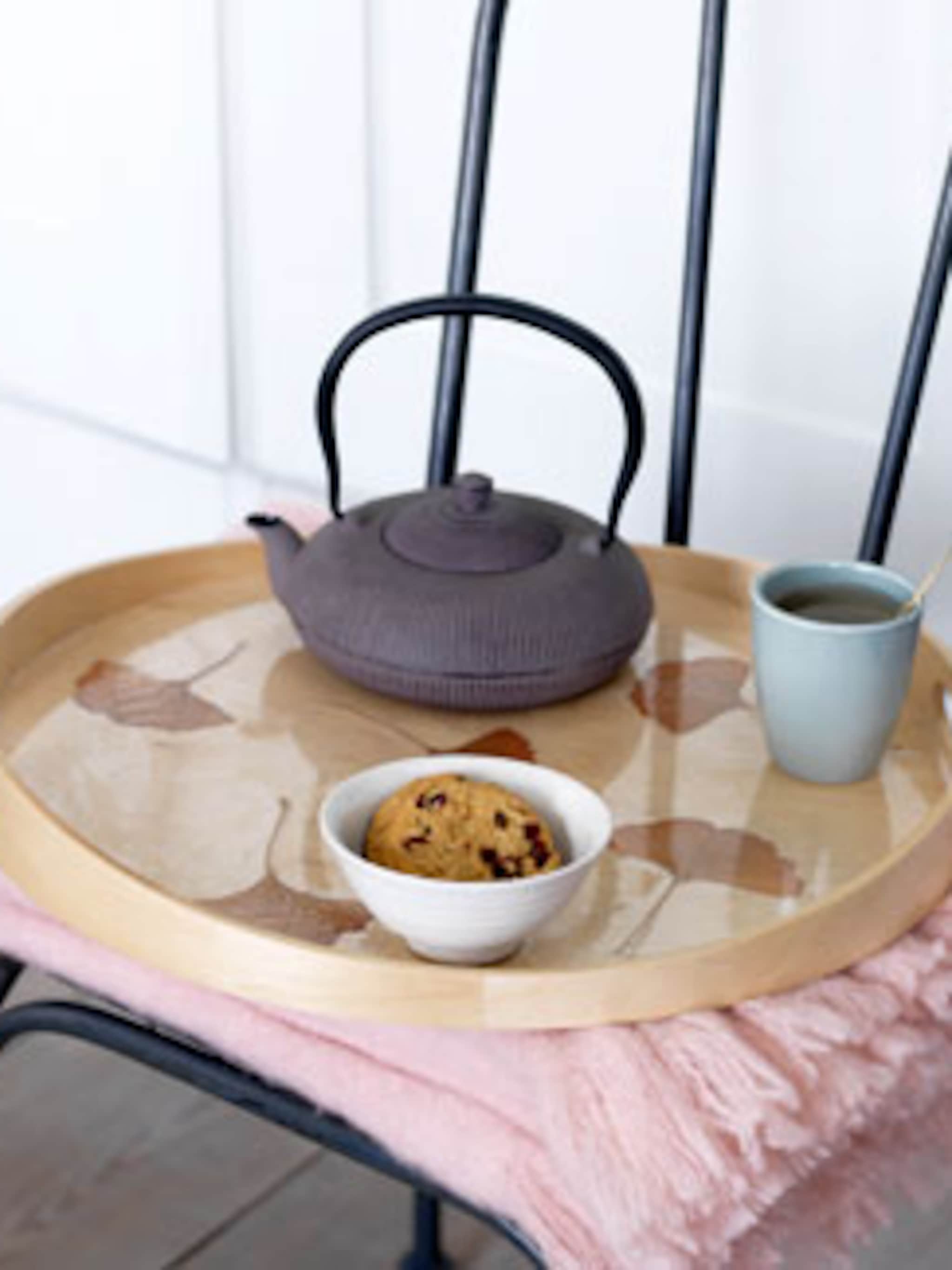 op een sjiek presenteerblaadje