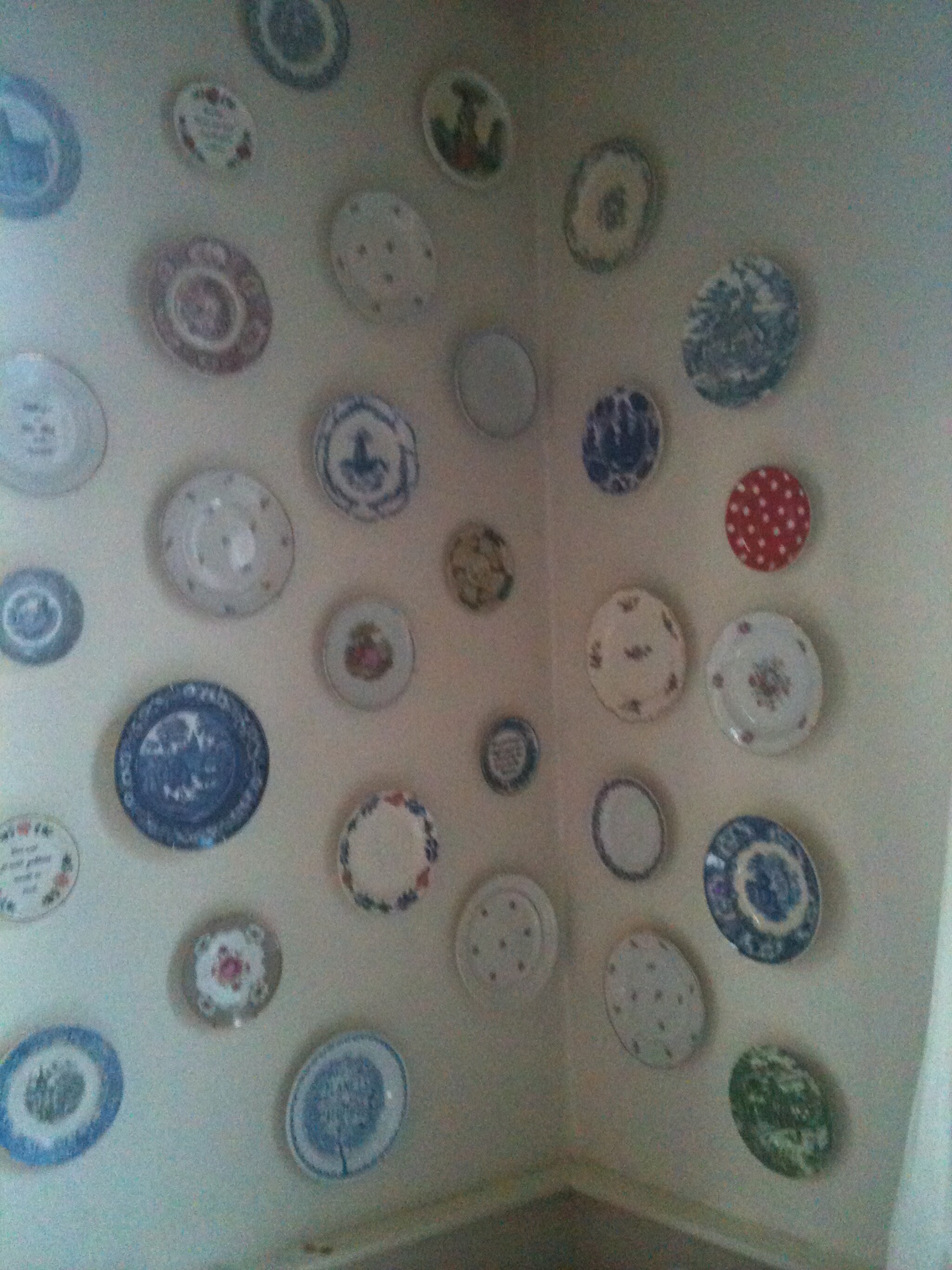 wand met bordjes