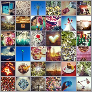 EasyCollage Basisontwerp met Instagramfoto's