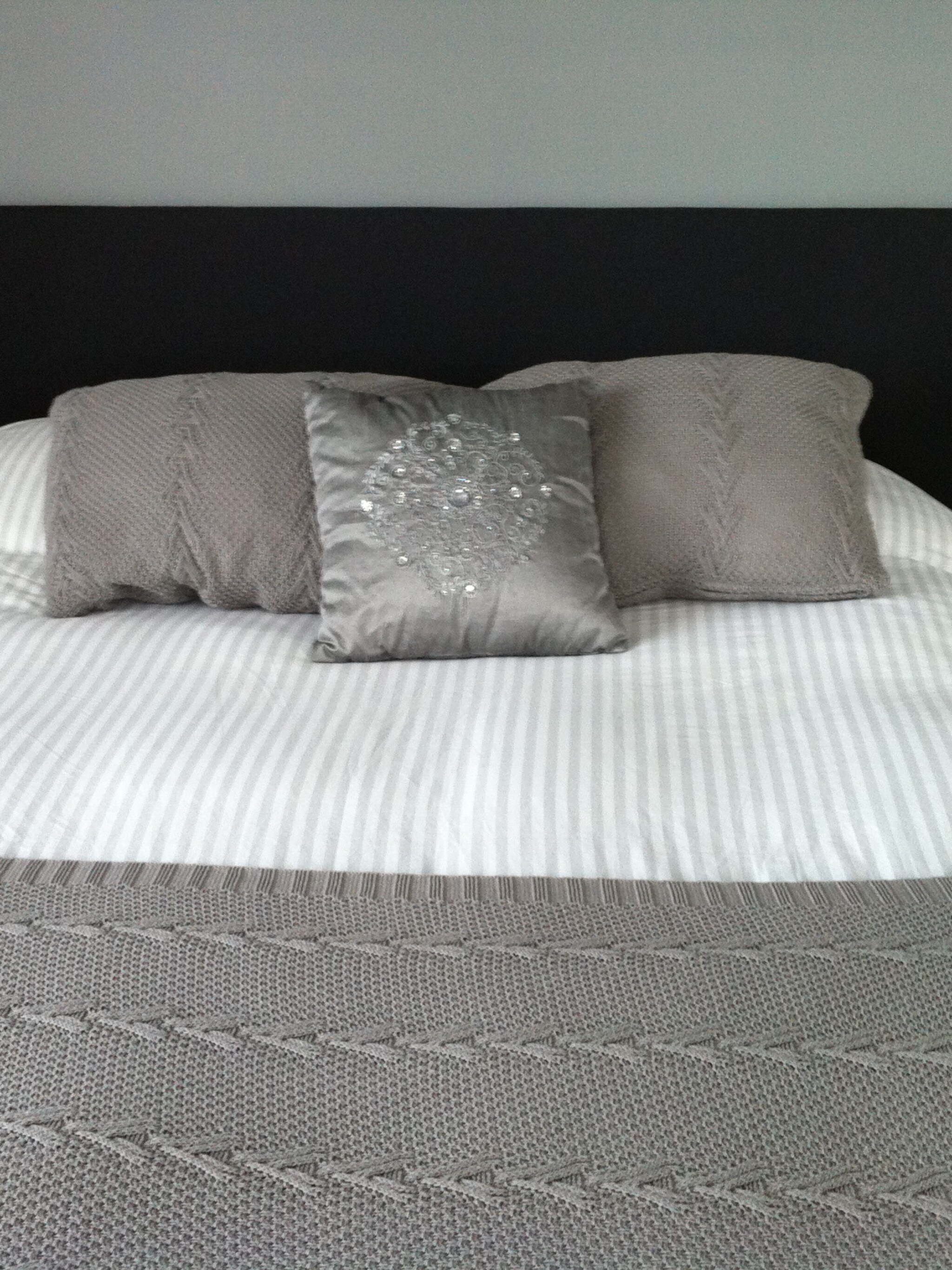 stoffen bed achterwand