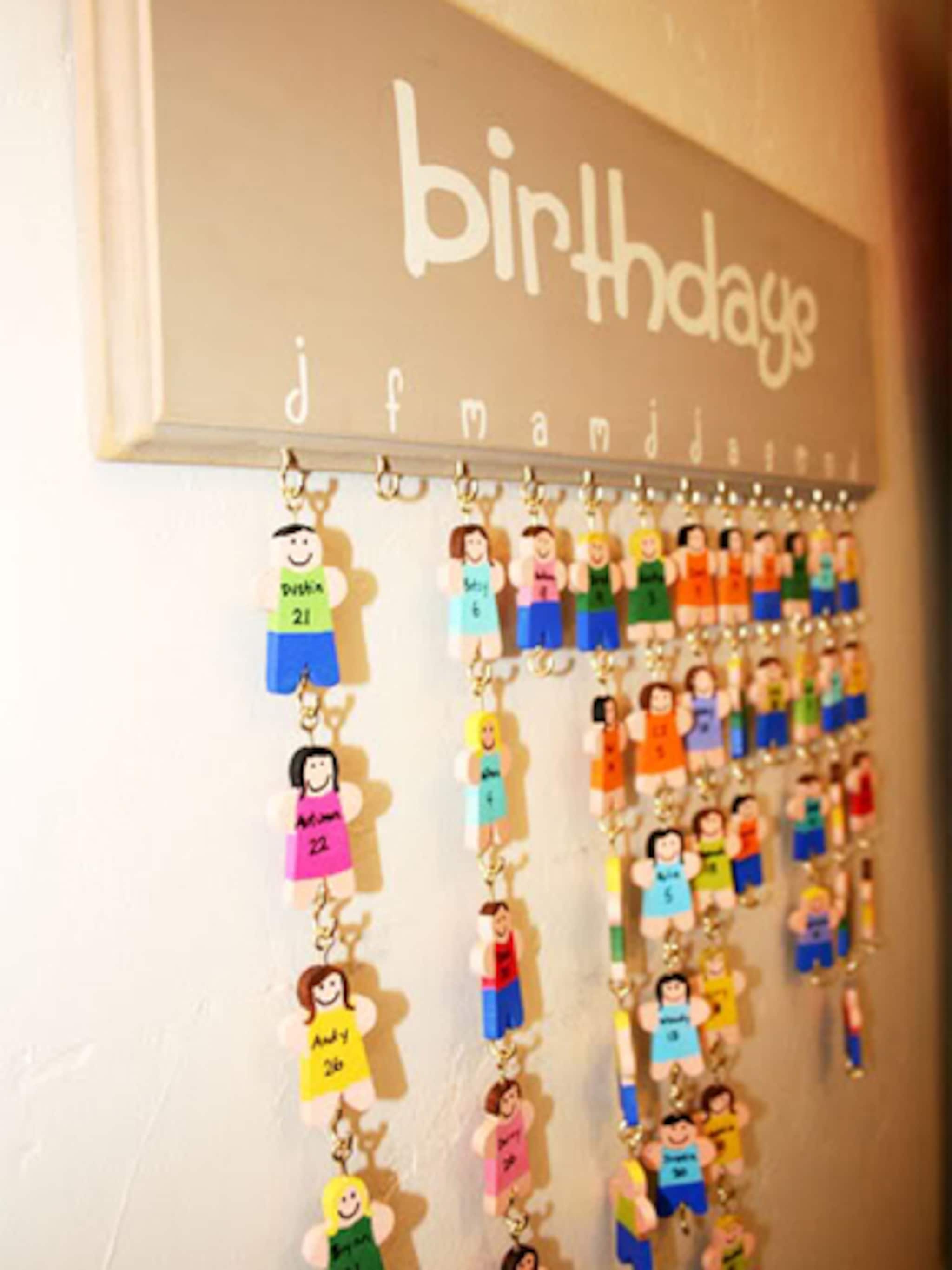 verjaardagskalender knutselen