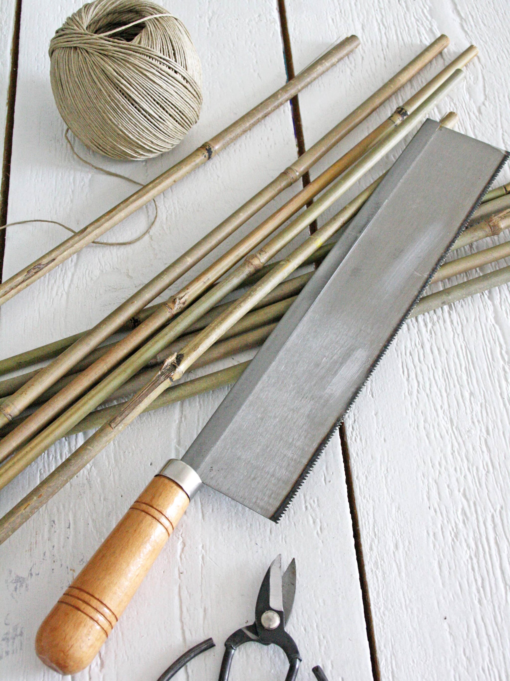 kerstster van bamboetakken