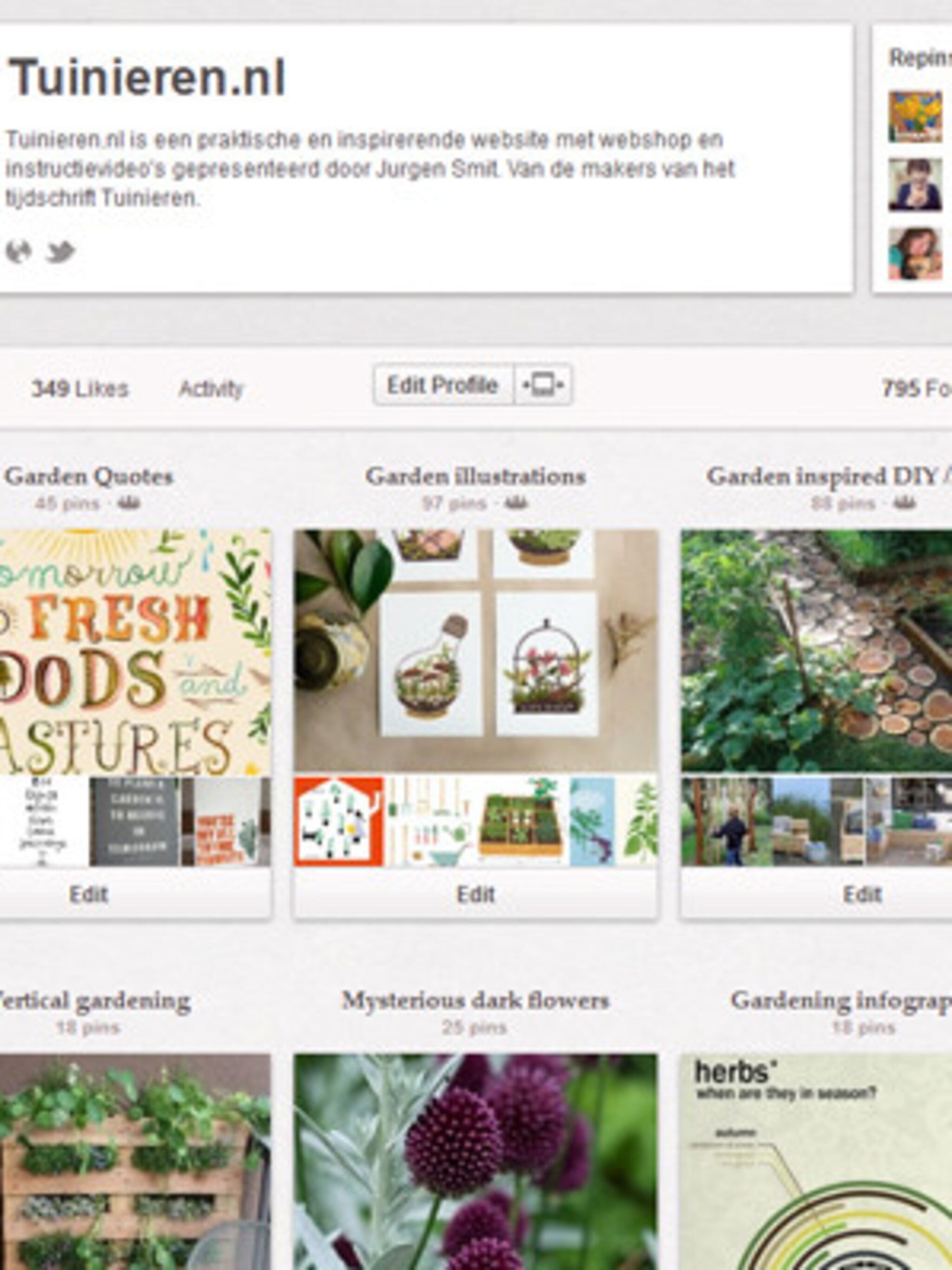 op zoek naar tuininspiratie op pinterest