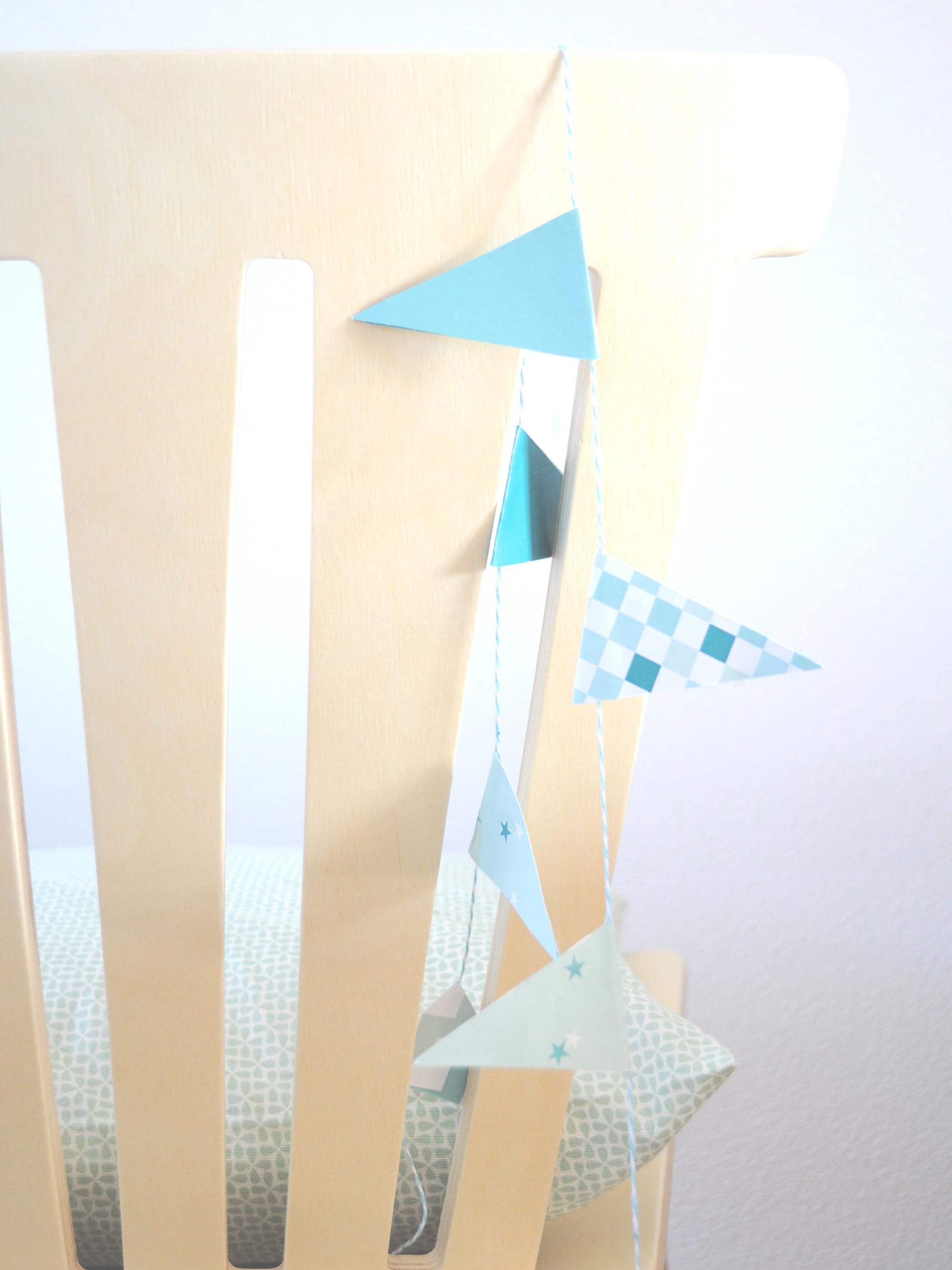 aan de slag met dessinpapier vlaggenslinger