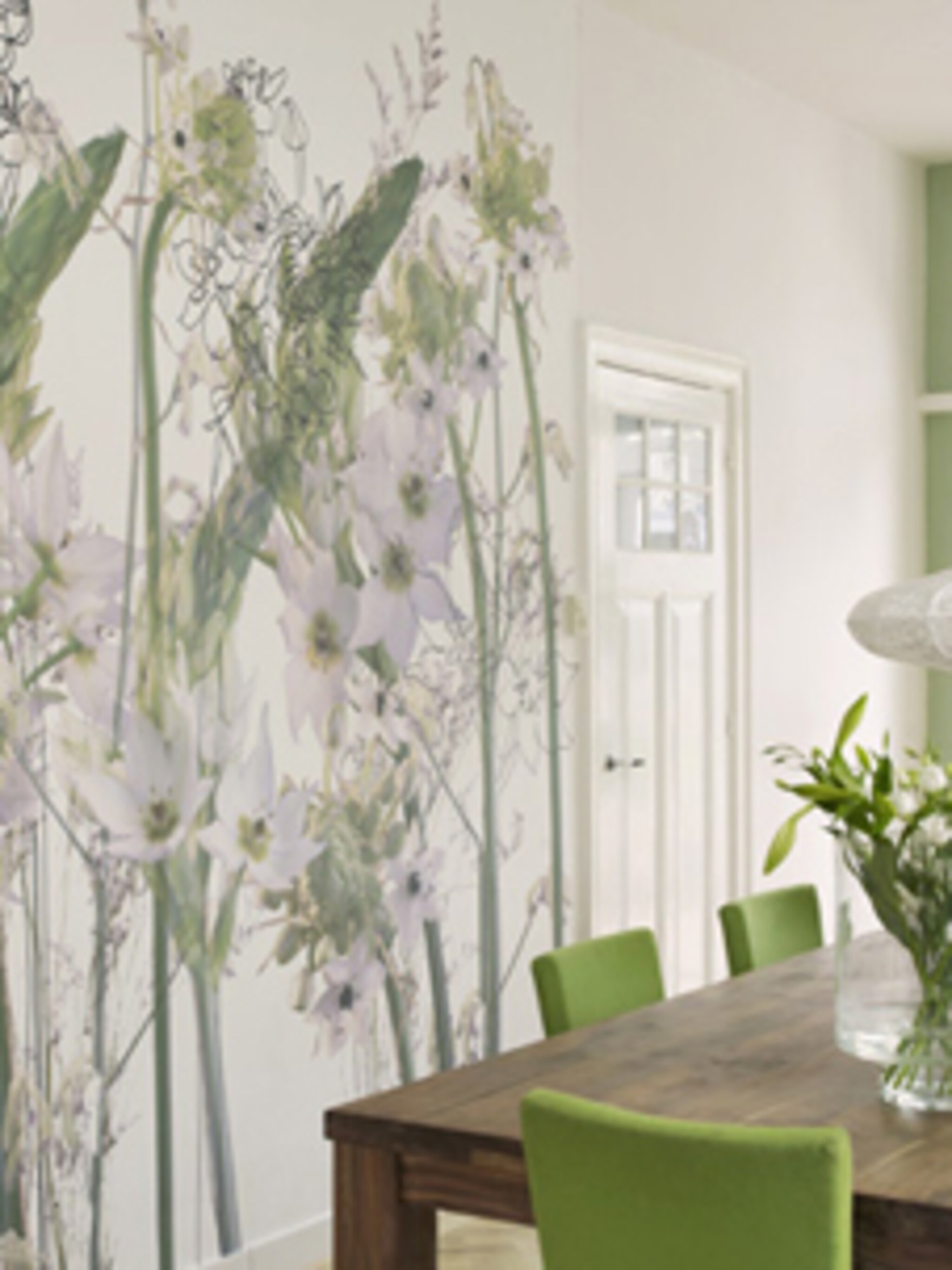 behang met reuzenbloemen