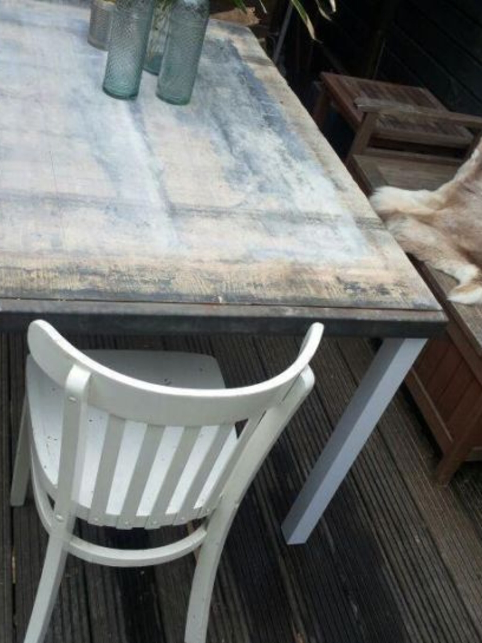 tafel van gebruikt hout