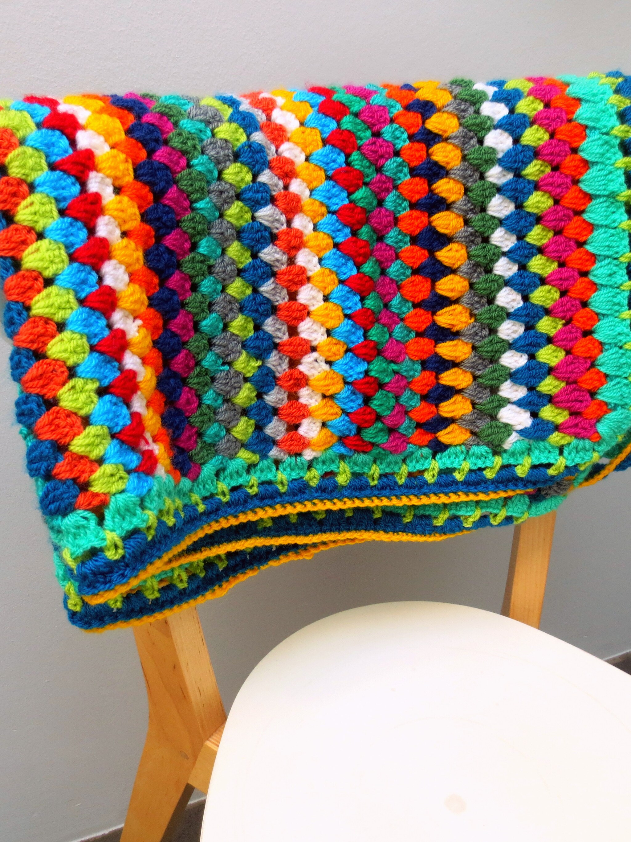 granny stripe dekentje