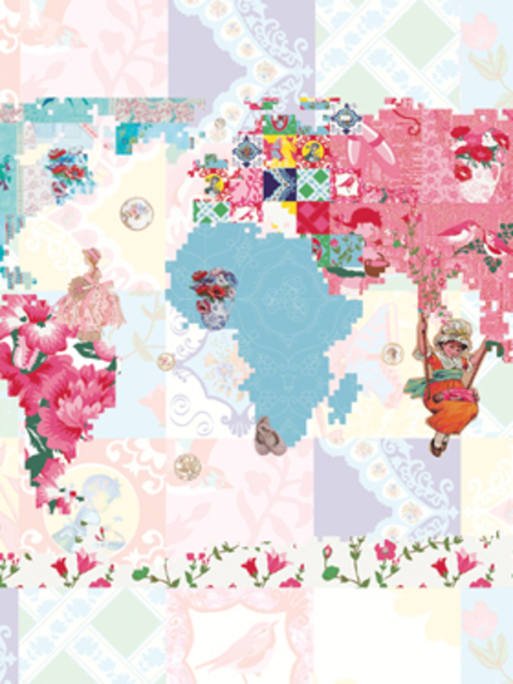 wereldkaart behang van vintage chic