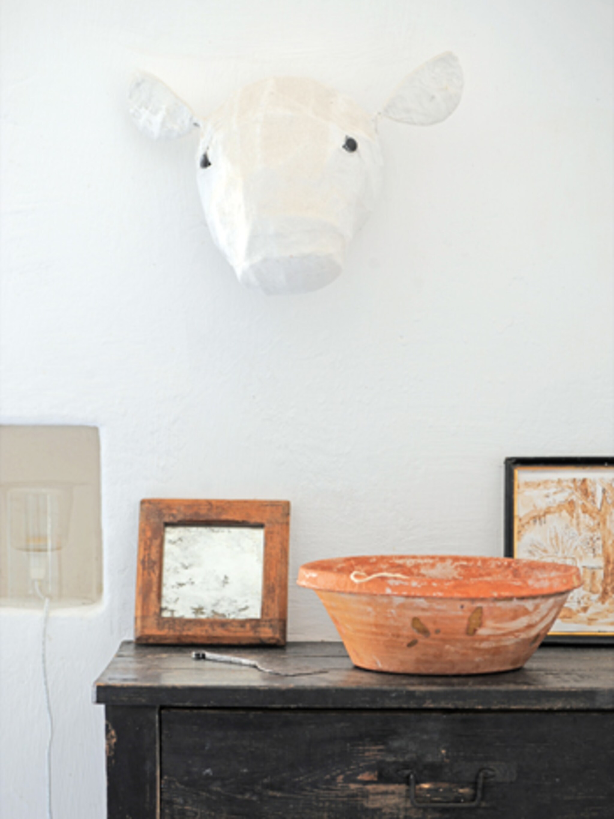 papier mache dierenkop