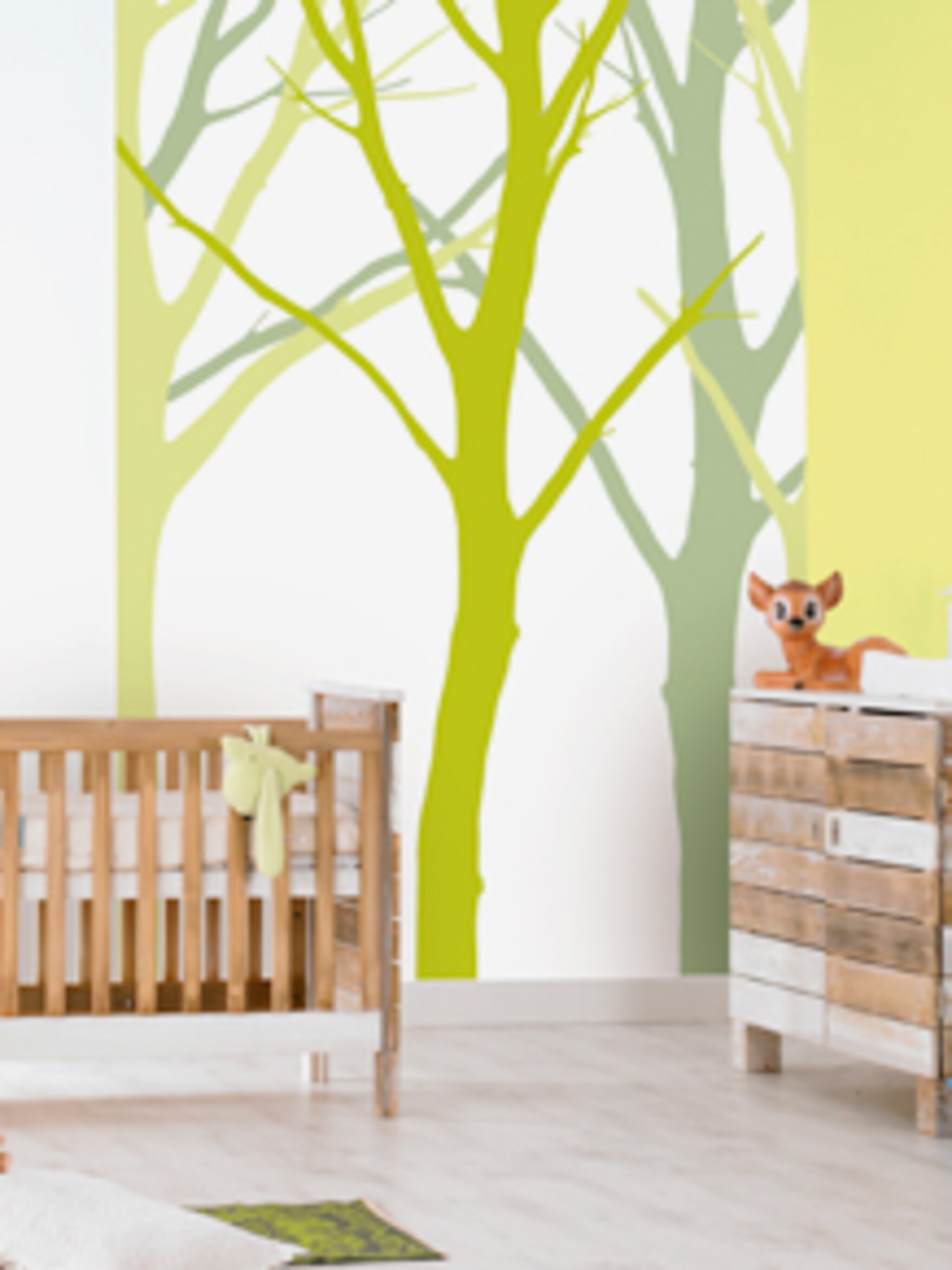 verander de kinderkamer in een avonturenbos