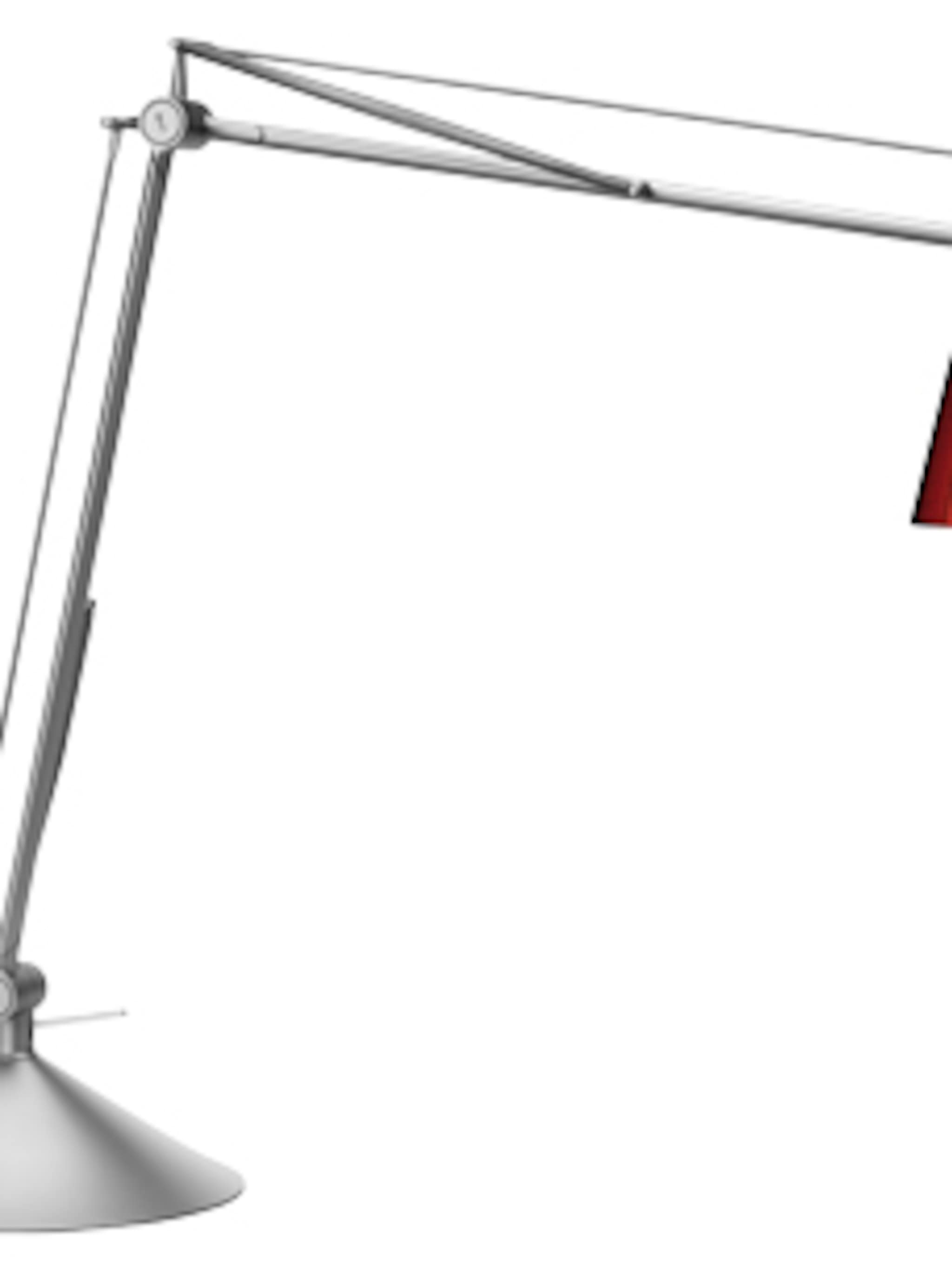 bureaulamp met rode kap