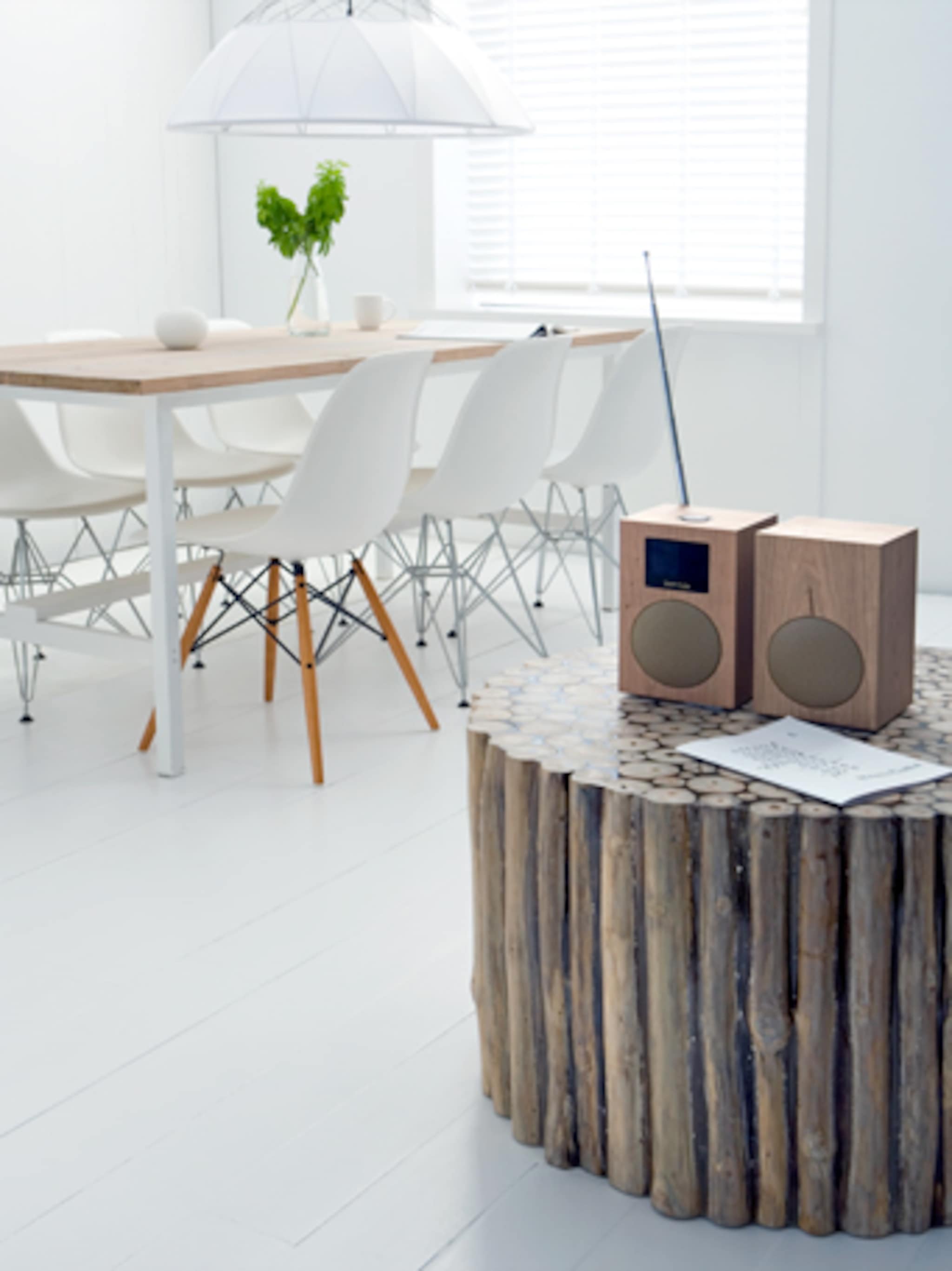 van dik hout houten stereo
