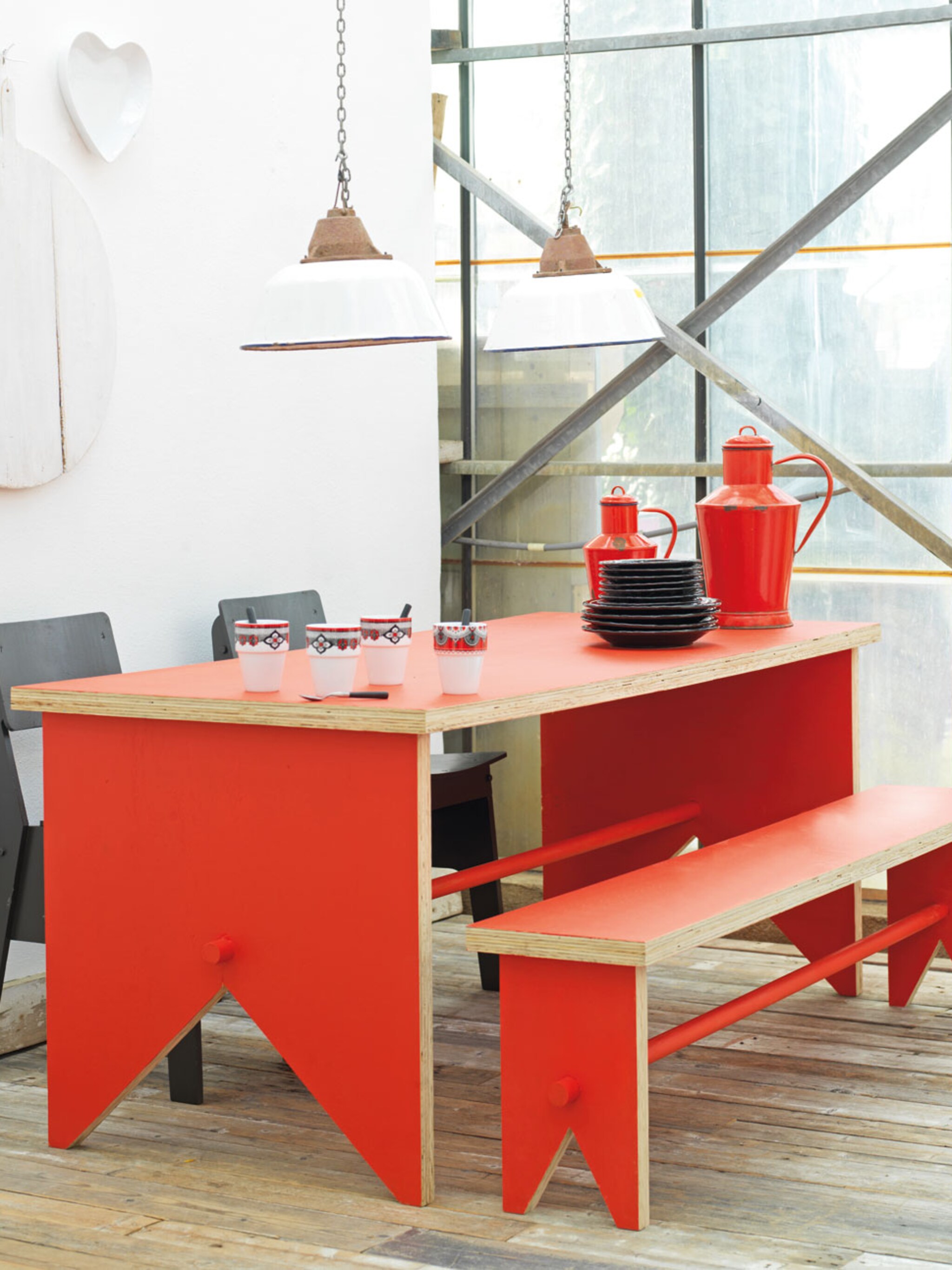maak zelf een picknicktafel voor in huis